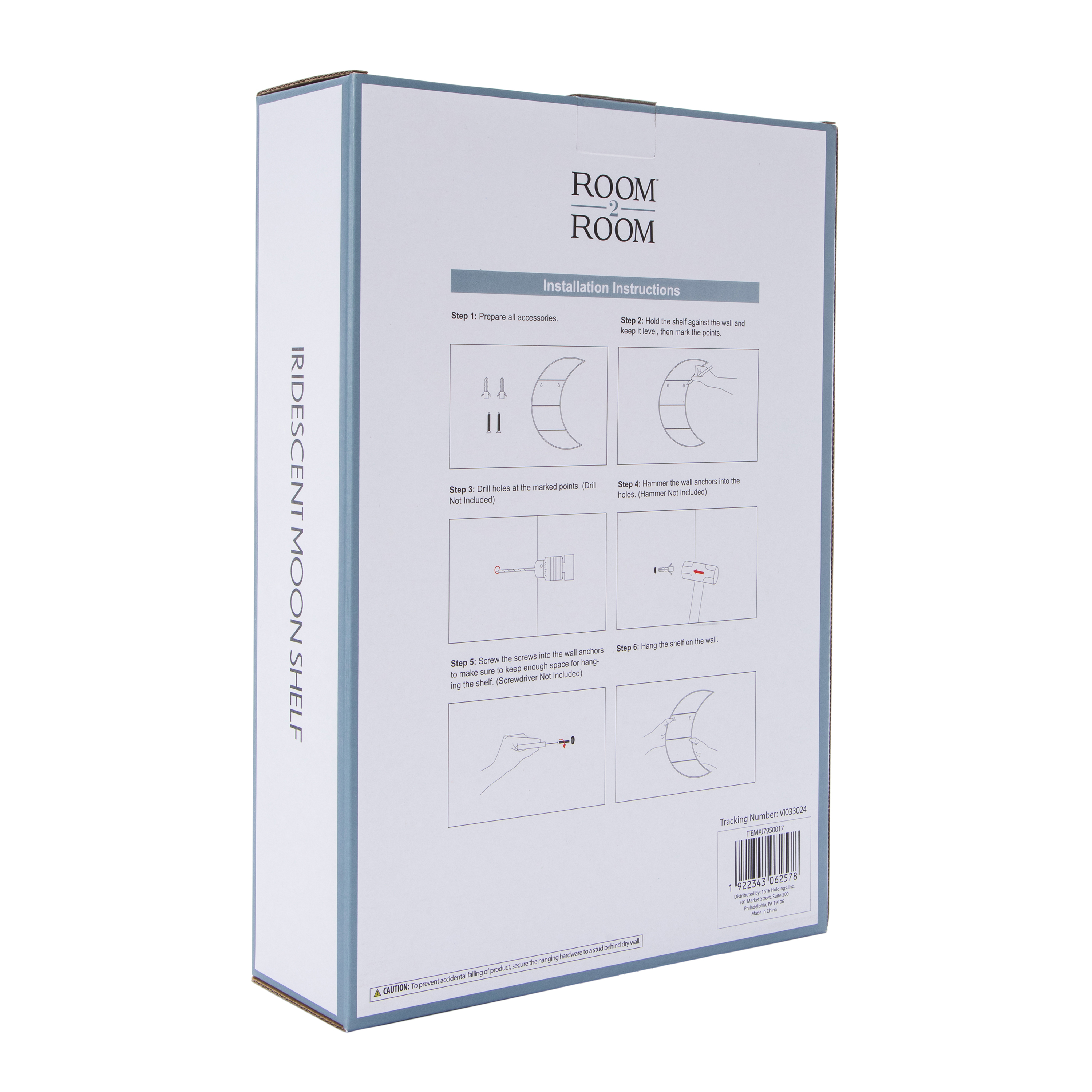 Iridescent Moon Shelf 9.5in x 13.8in