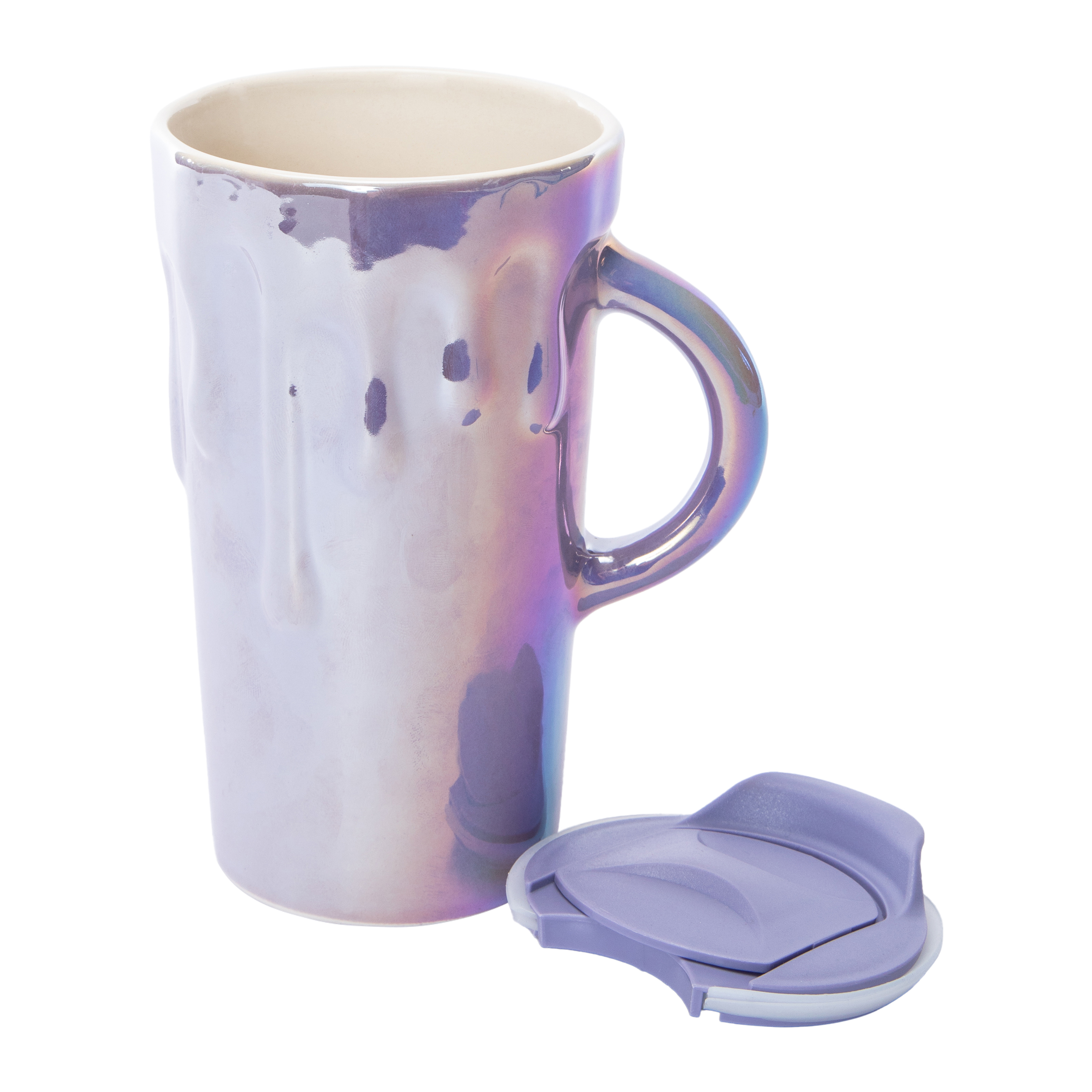 Iridescent Drip Mug With Lid 16oz