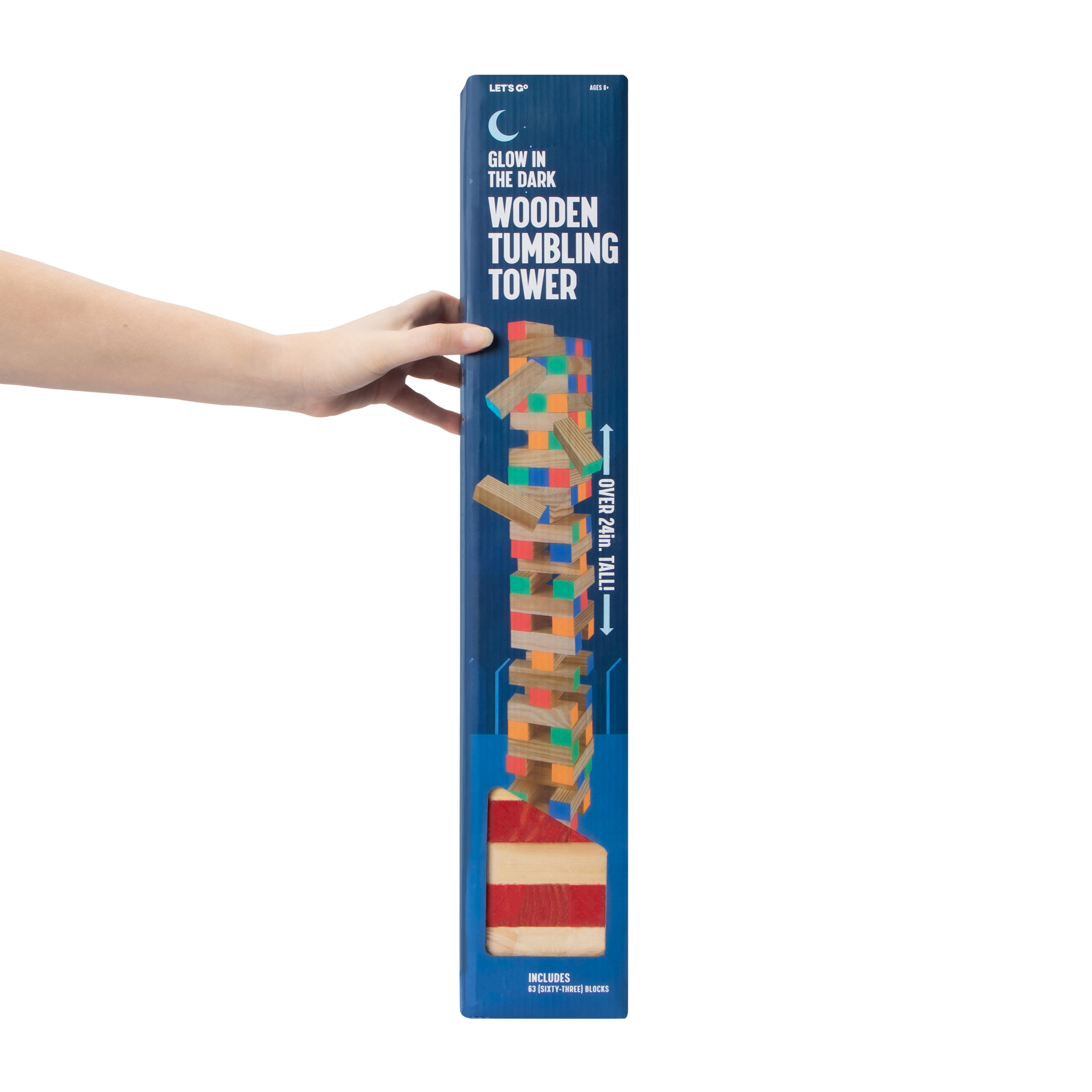 Giant Glow Tumbling Tower Game 63-Count