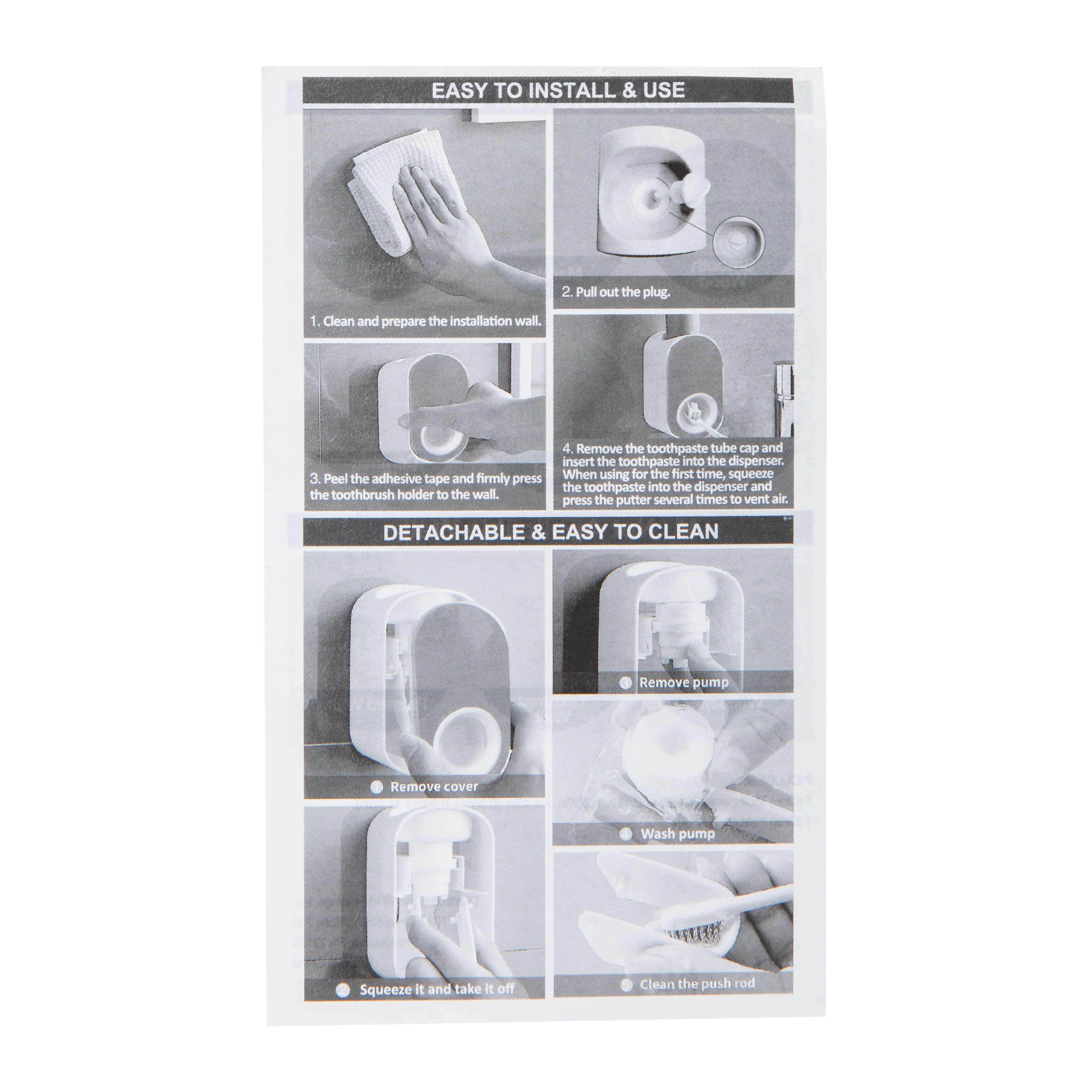 Wall Mount Toothpaste Dispenser 2.60in x 4.45in