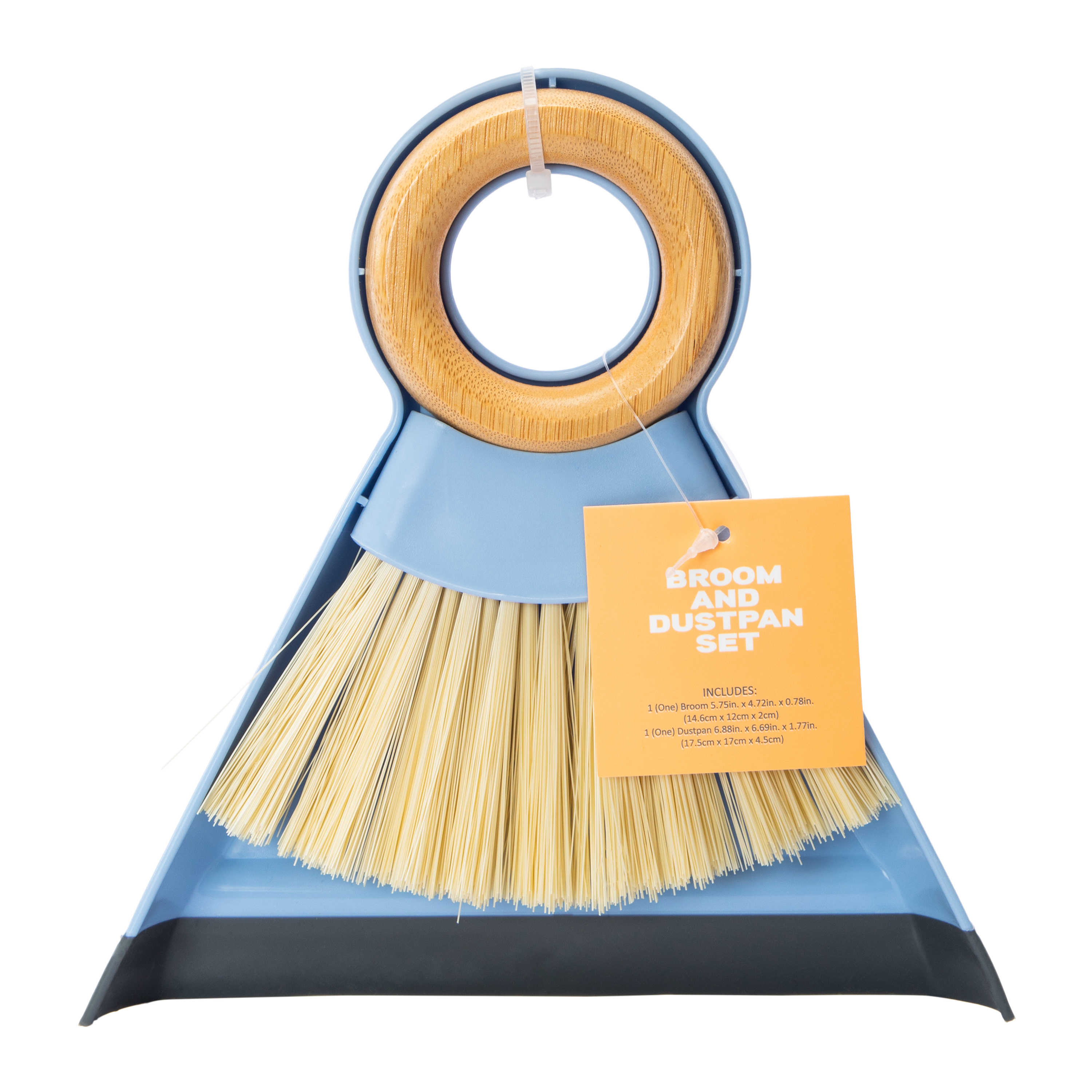 Circle-Handle Broom & Dustpan Set