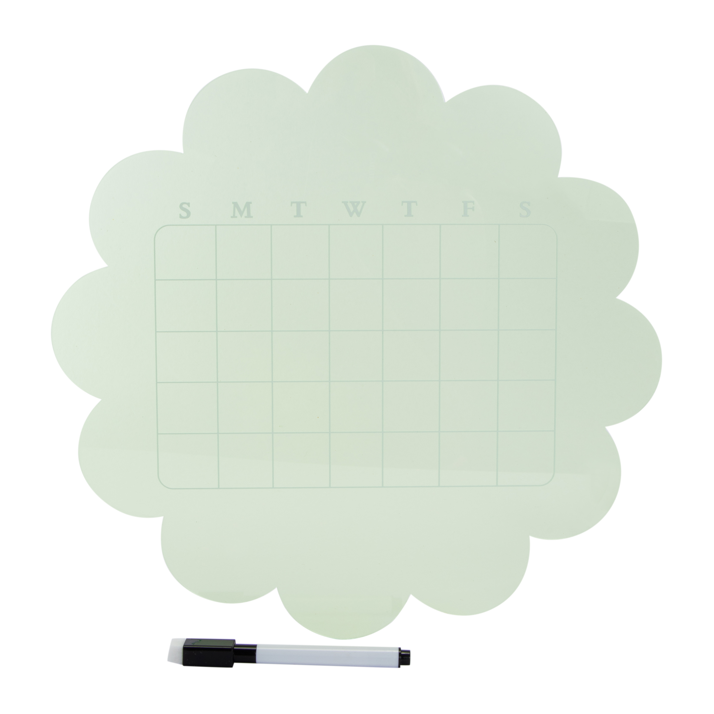 Scallop Edge Acrylic Dry Erase Board 11.61in