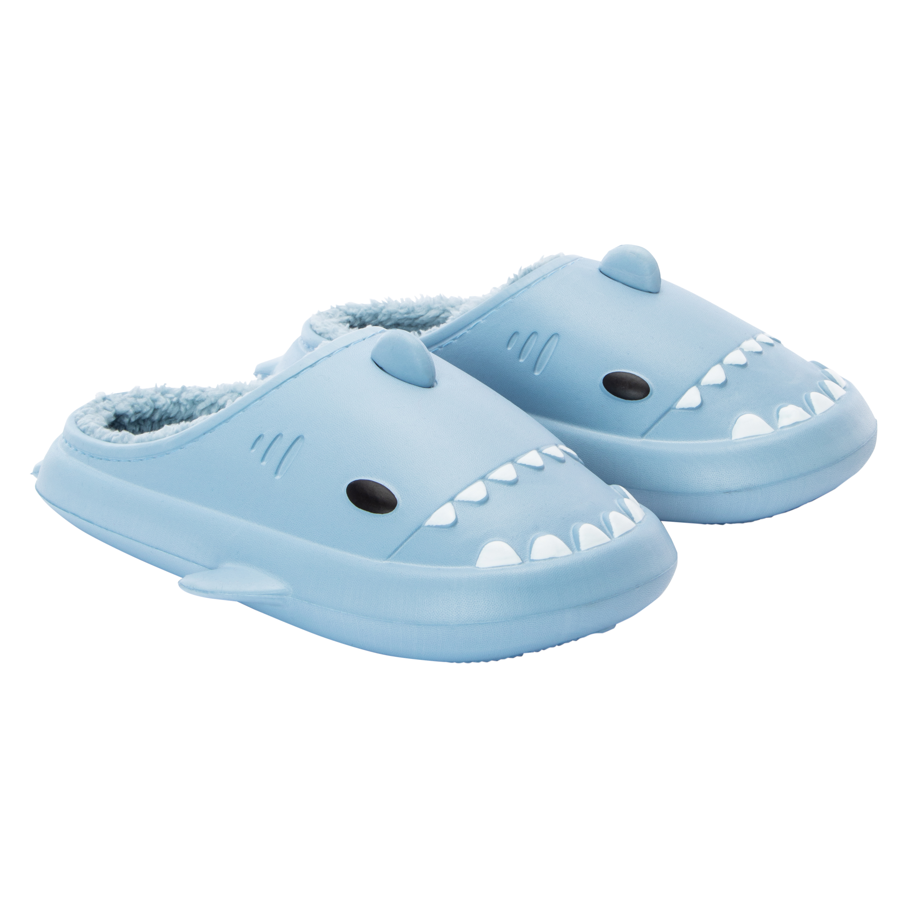 Ladies Fur-Lined Kawaii Shark Clogs