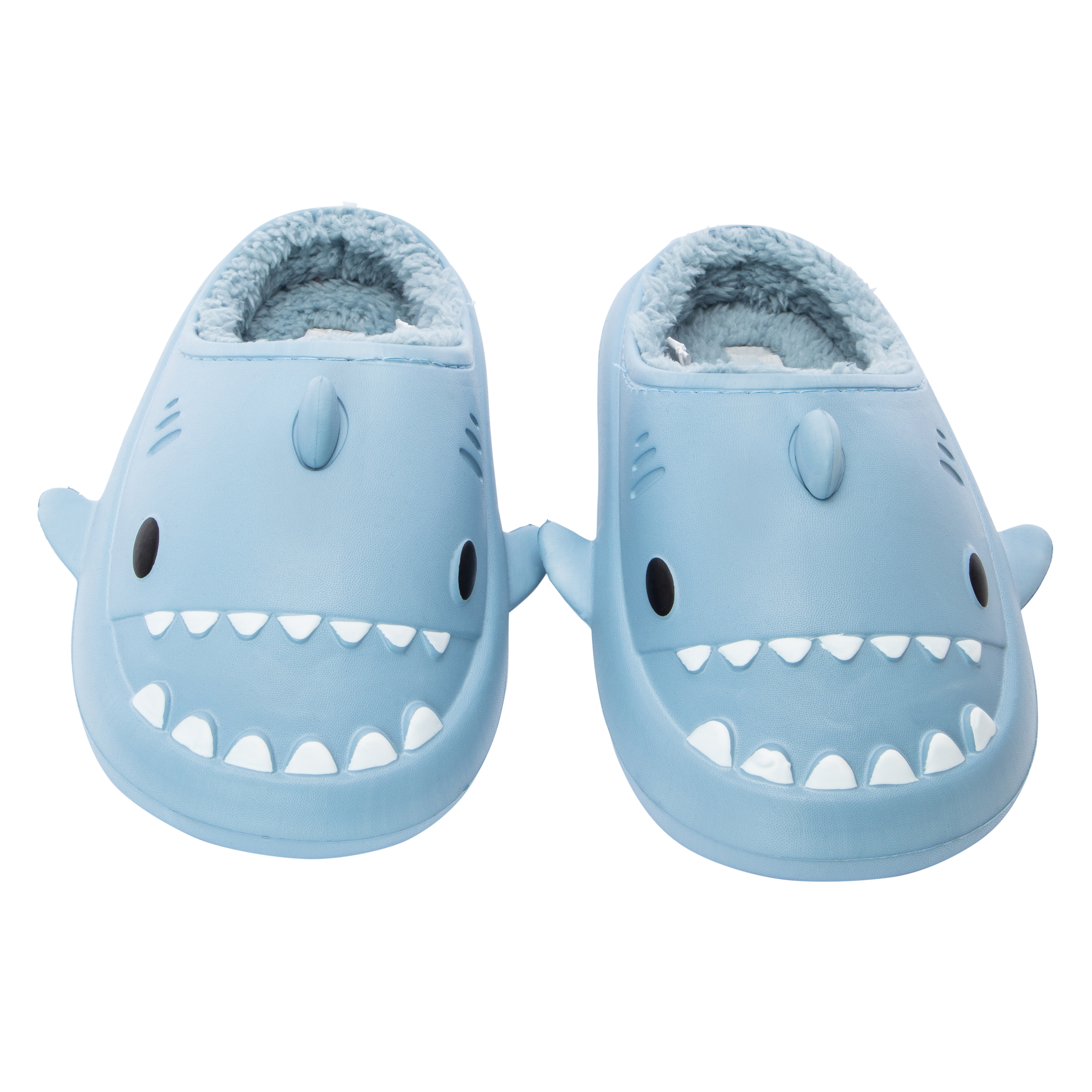 Ladies Fur-Lined Kawaii Shark Clogs
