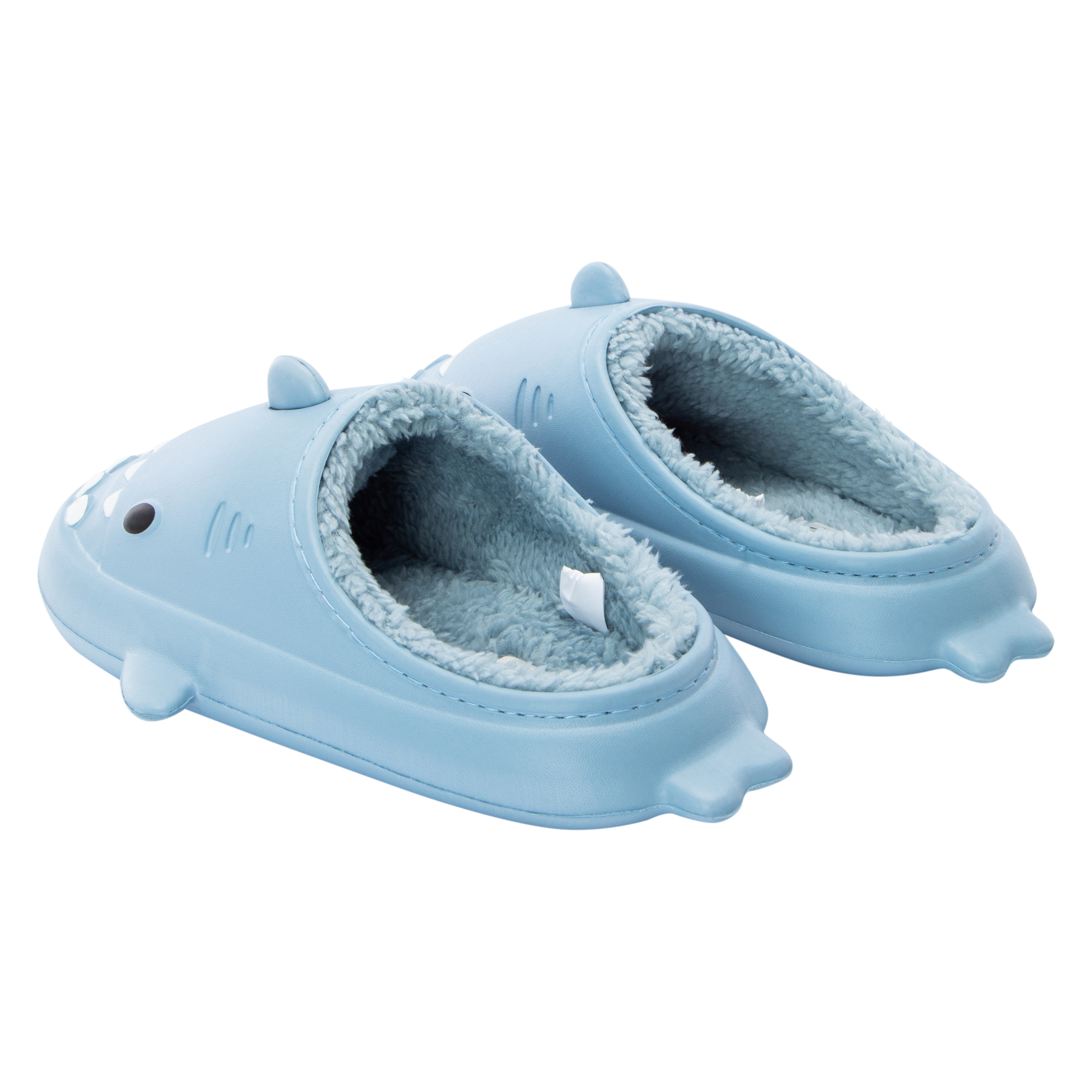 Ladies Fur-Lined Kawaii Shark Clogs