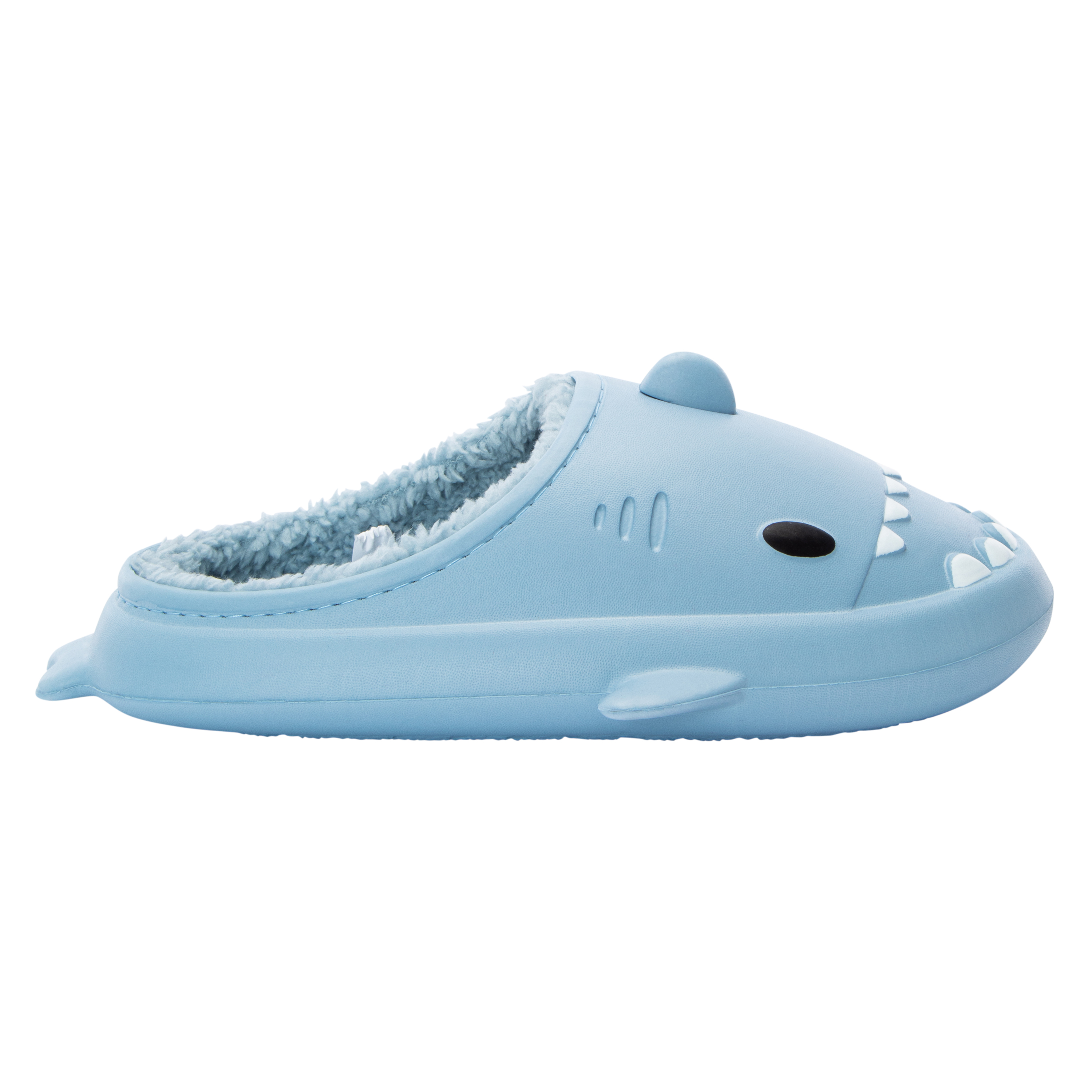 Ladies Fur-Lined Kawaii Shark Clogs