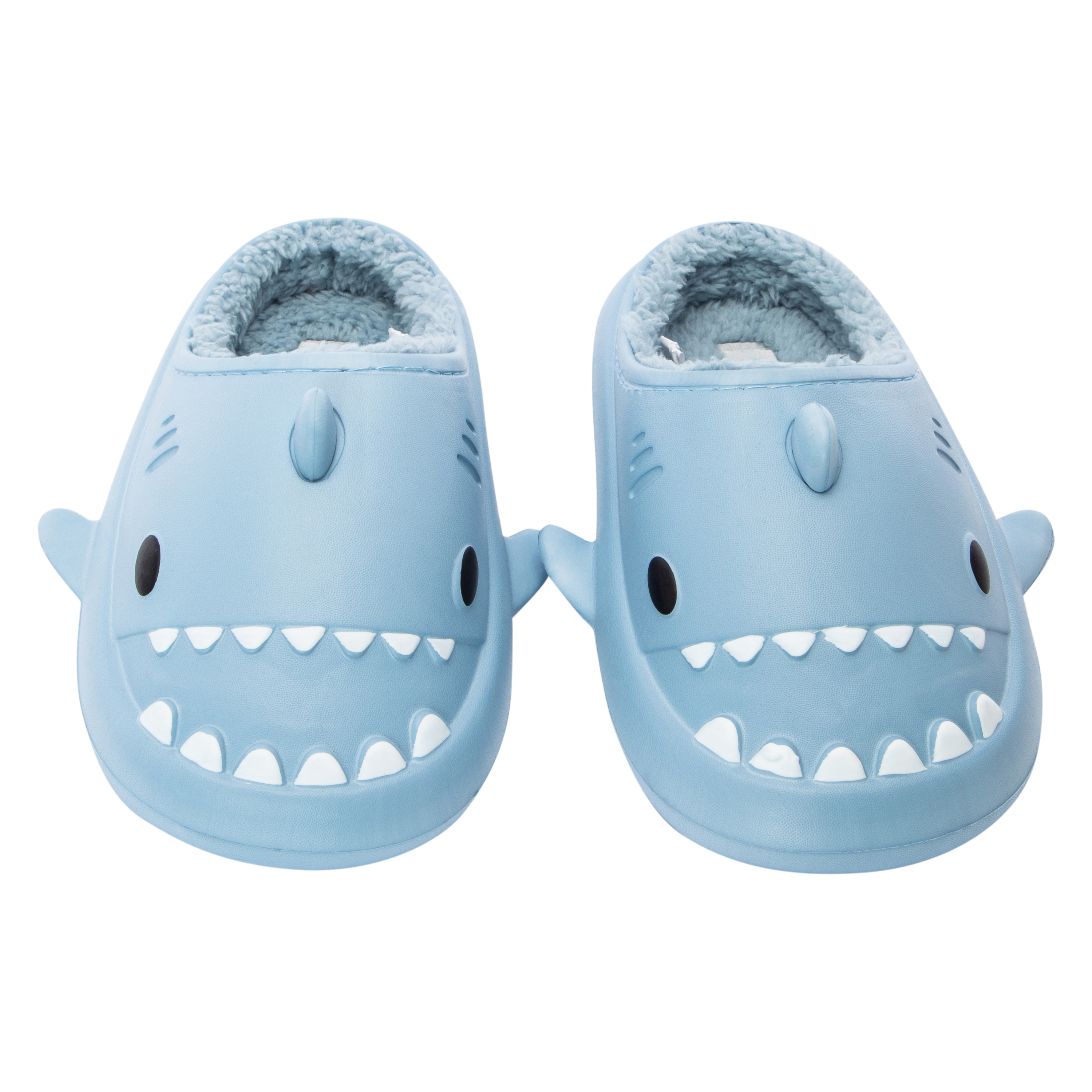 Ladies Fur-Lined Kawaii Shark Clogs