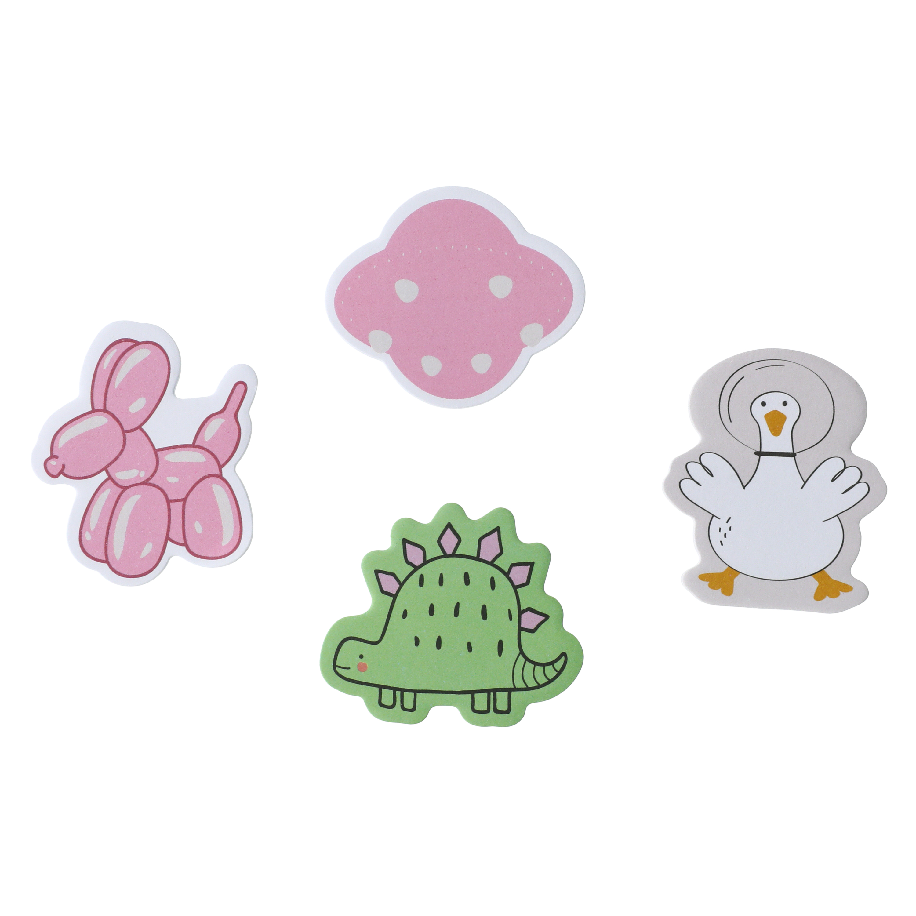 Die Cut Sticky Notes Set 4-Count