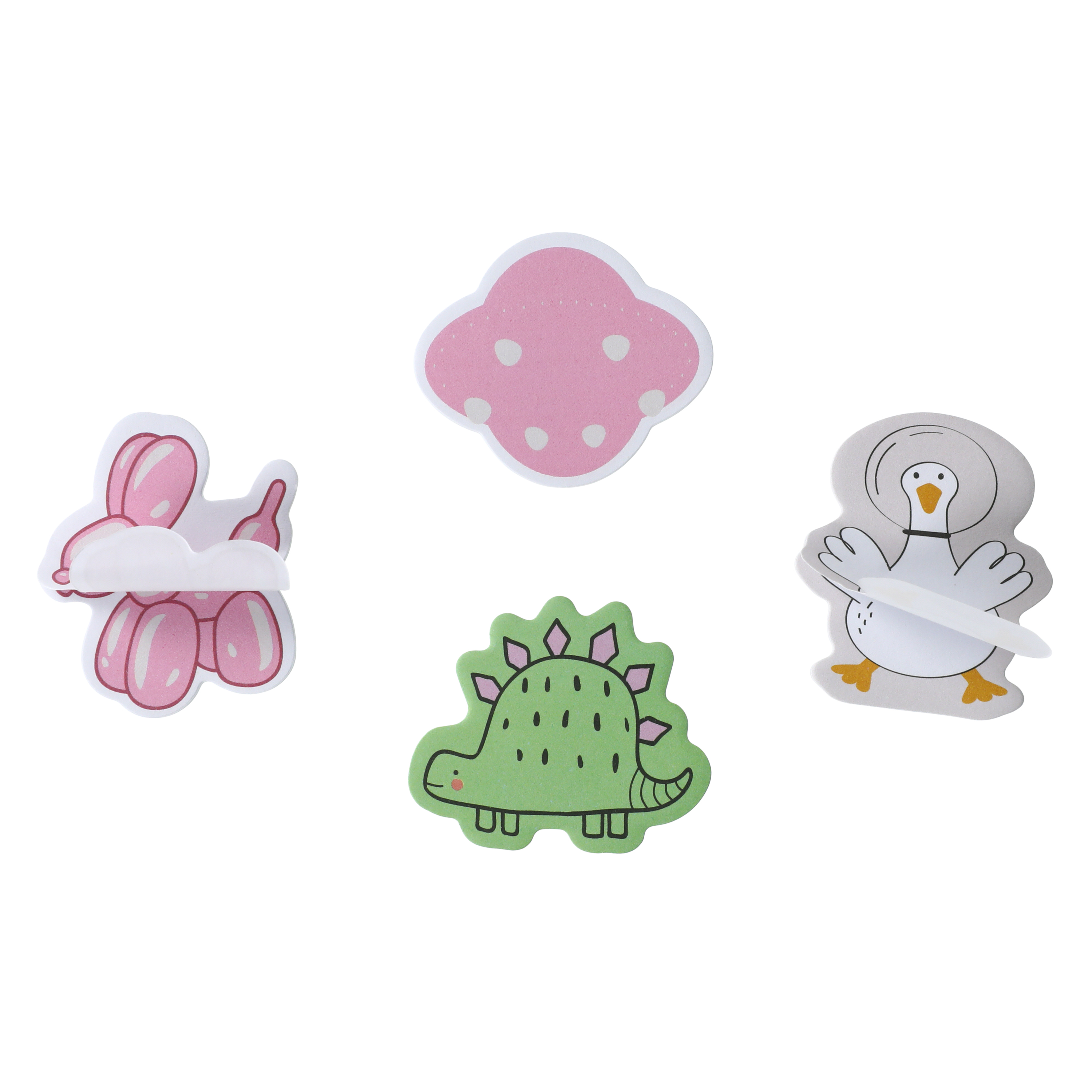 Die Cut Sticky Notes Set 4-Count