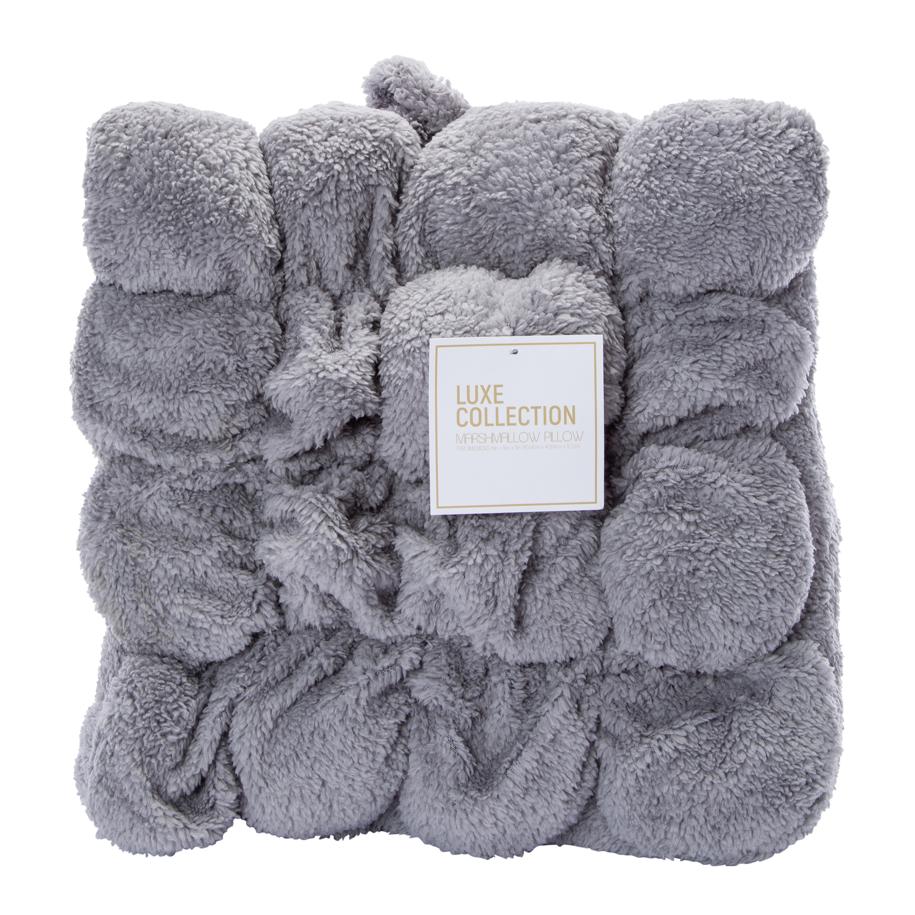 Marshmallow Sherpa Throw Pillow 16in x