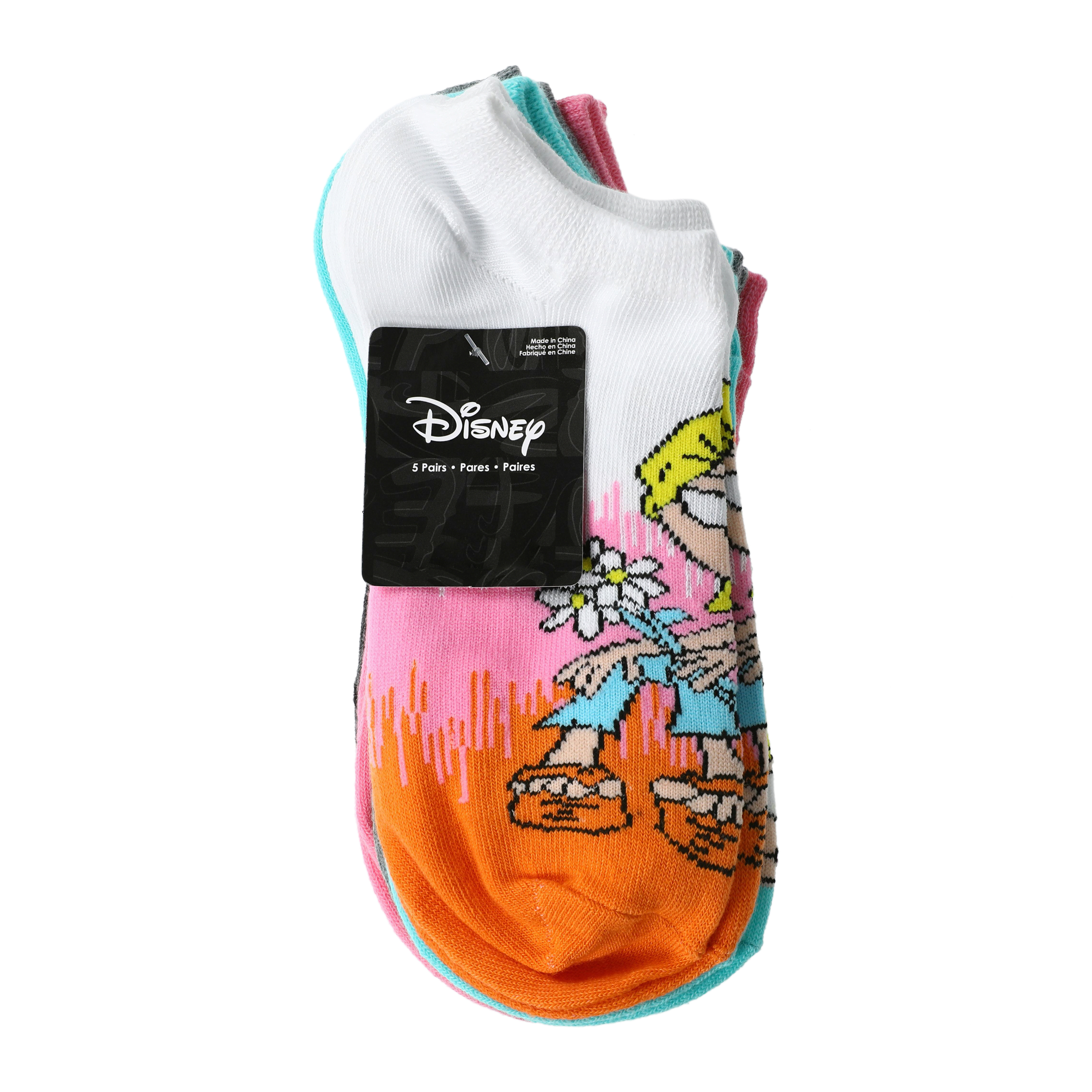Disney Lizzie McGuire Ladies No-Show Socks 5-Pack