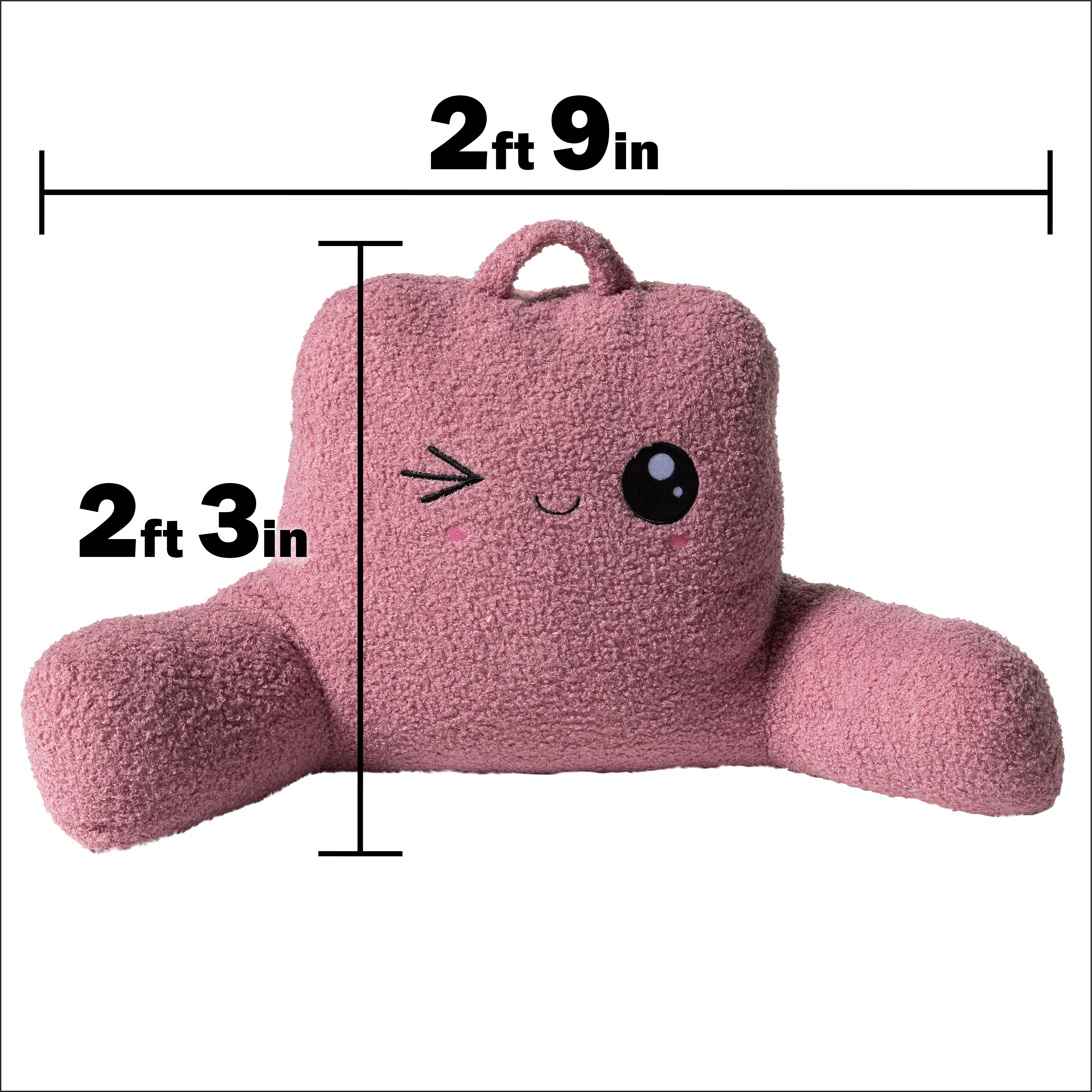 Winky Face Bed Rest Pillow 14in x 16in