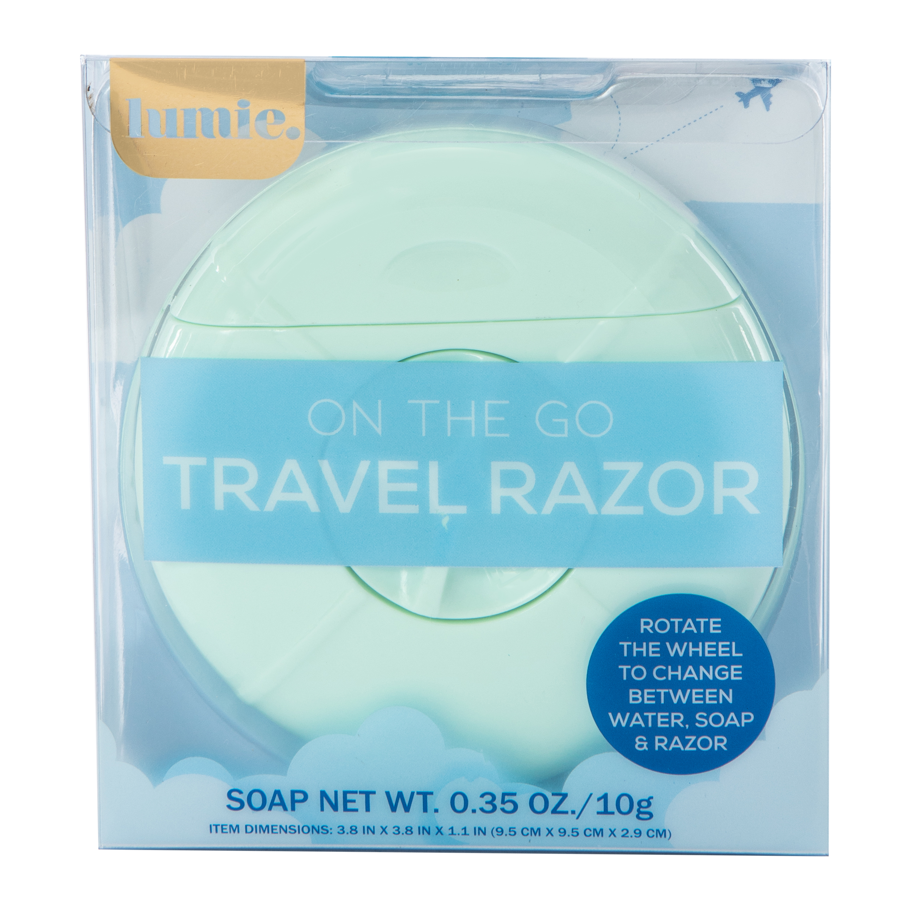 On The Go Travel Razor With Soap 0.35oz