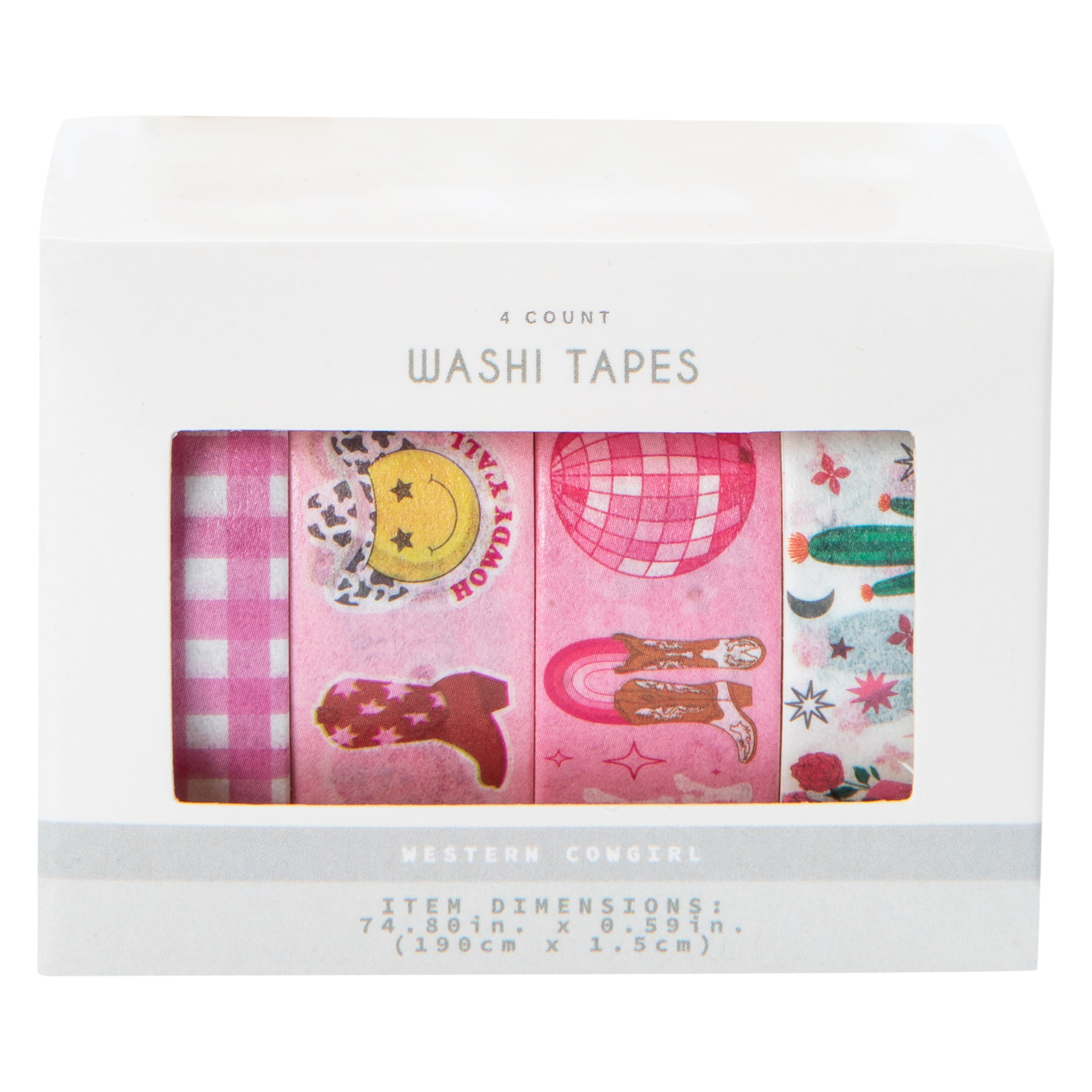 Western Cowgirl Washi Tapes 4-Count