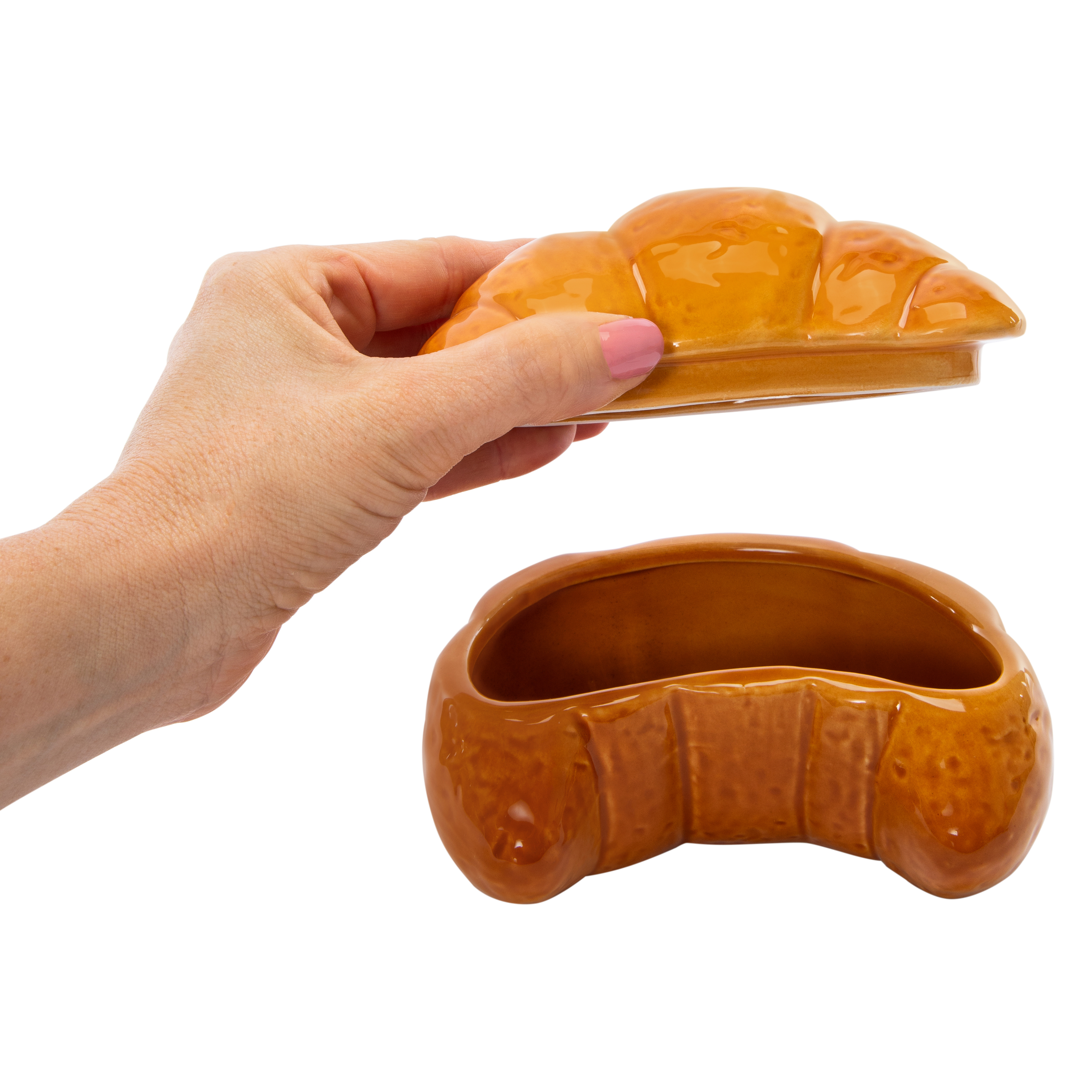 Croissant Trinket Jar 5.25in x 3.75in