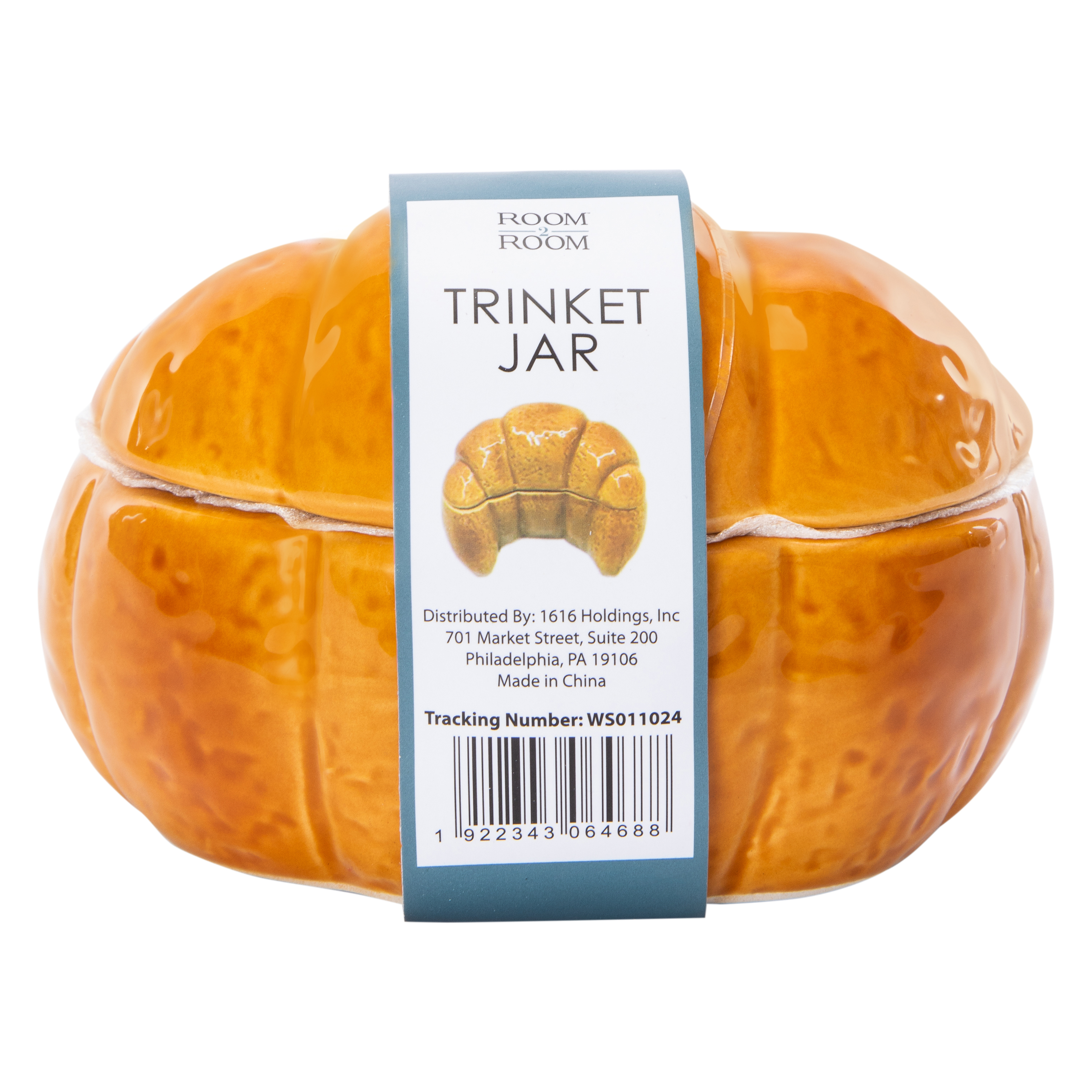 Croissant Trinket Jar 5.25in x 3.75in