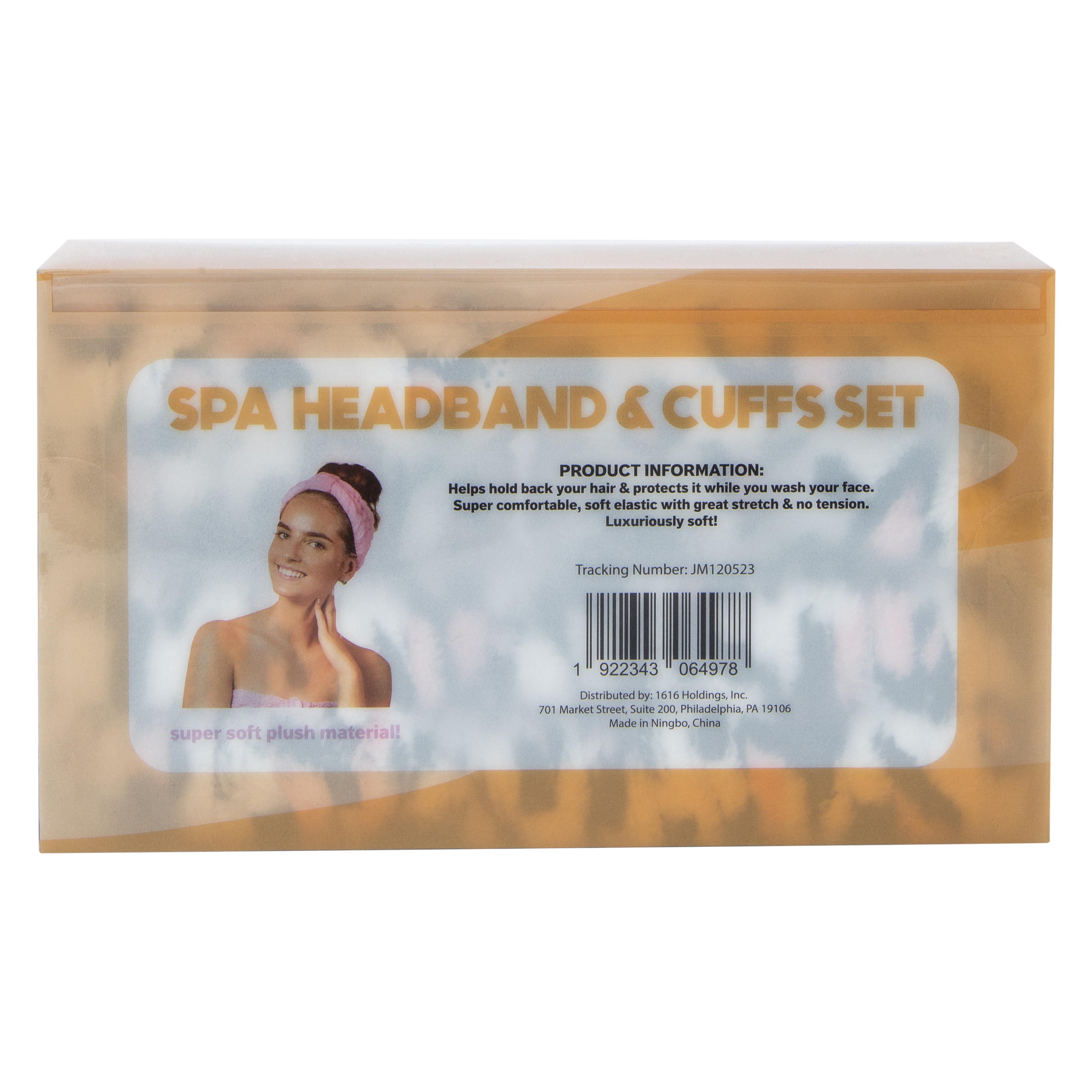 Printed Plush Spa Headband & Cuffs Set