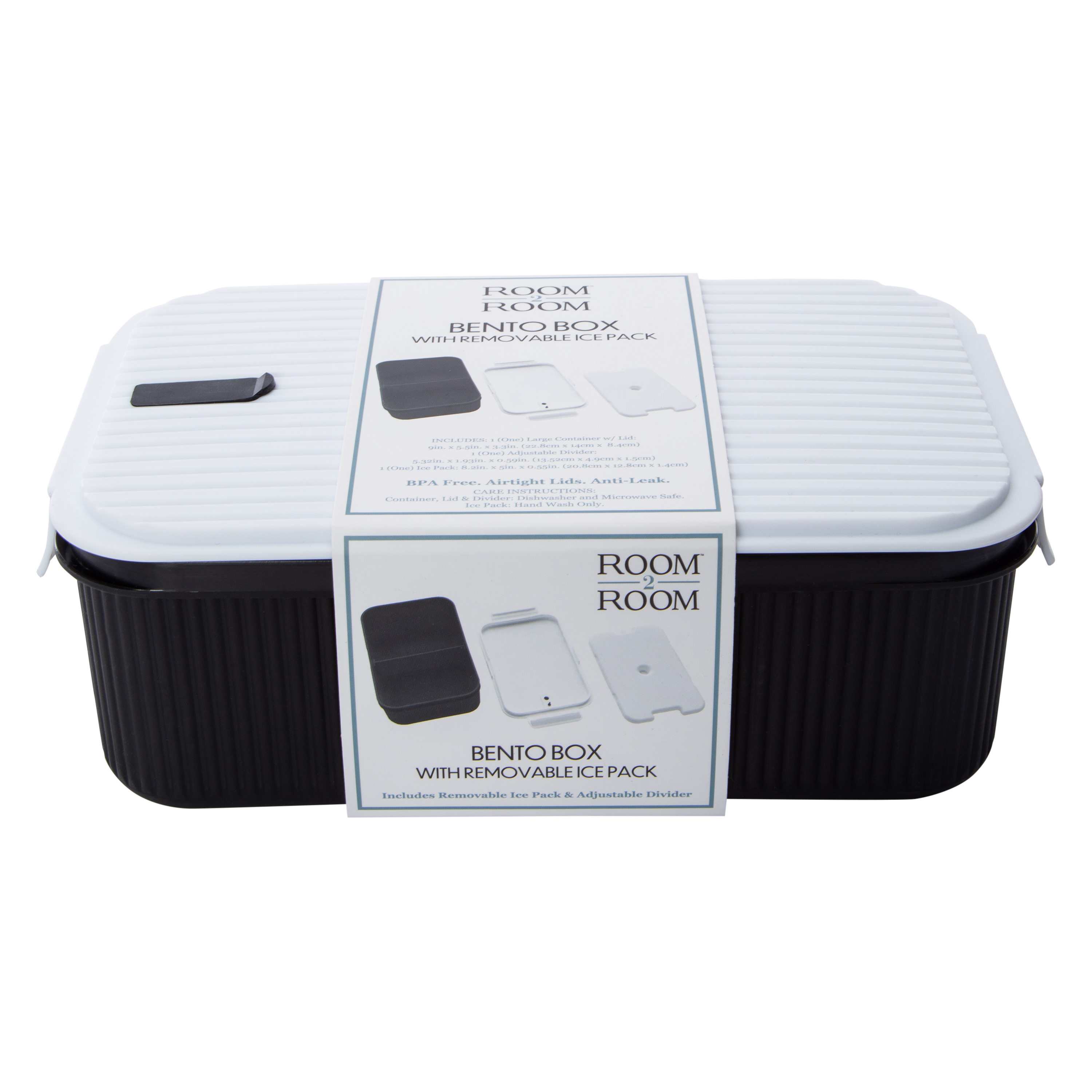 Ribbed Bento Box With Removable Ice Pack