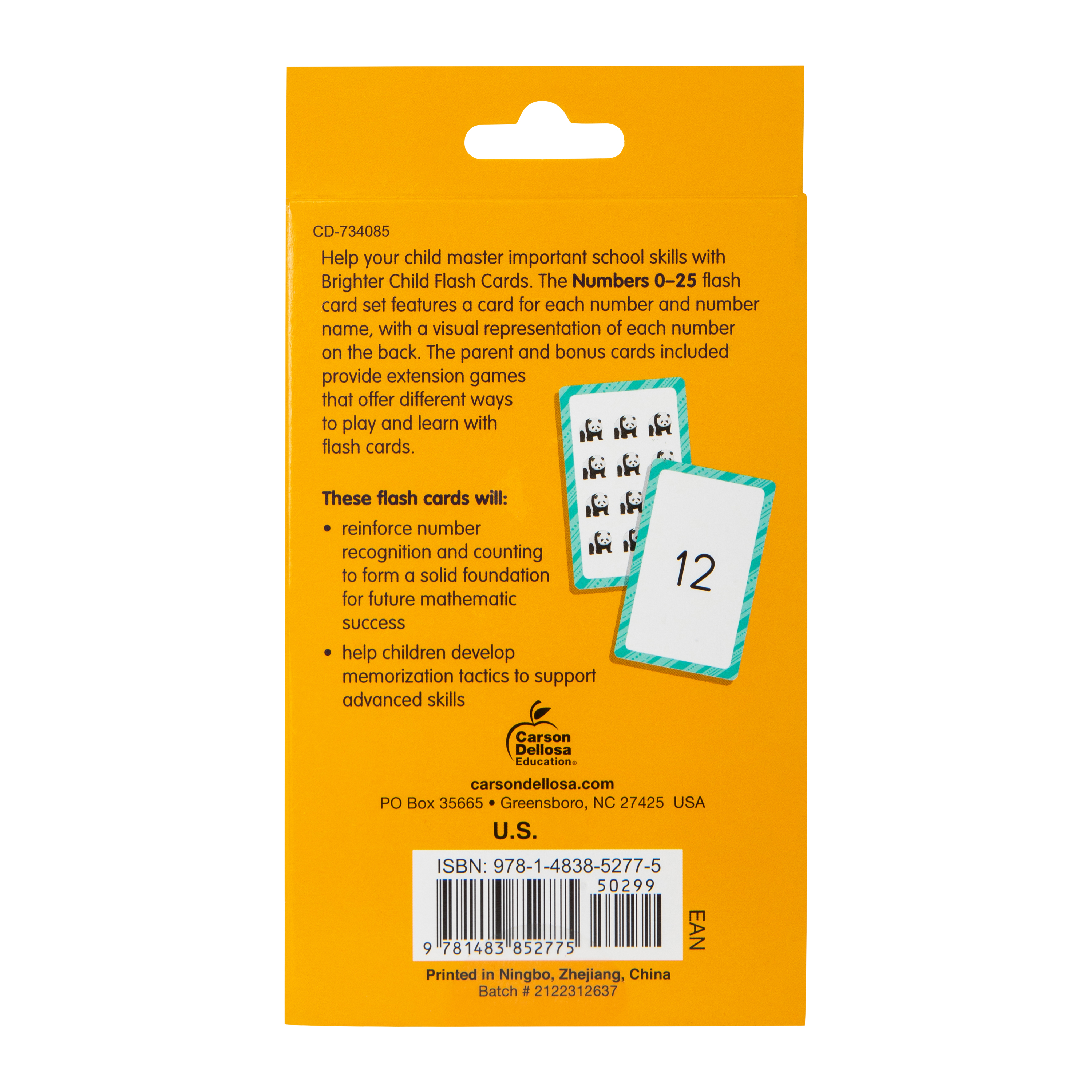 Brighter Child® Numbers 0-25 Flash Cards 54-Count
