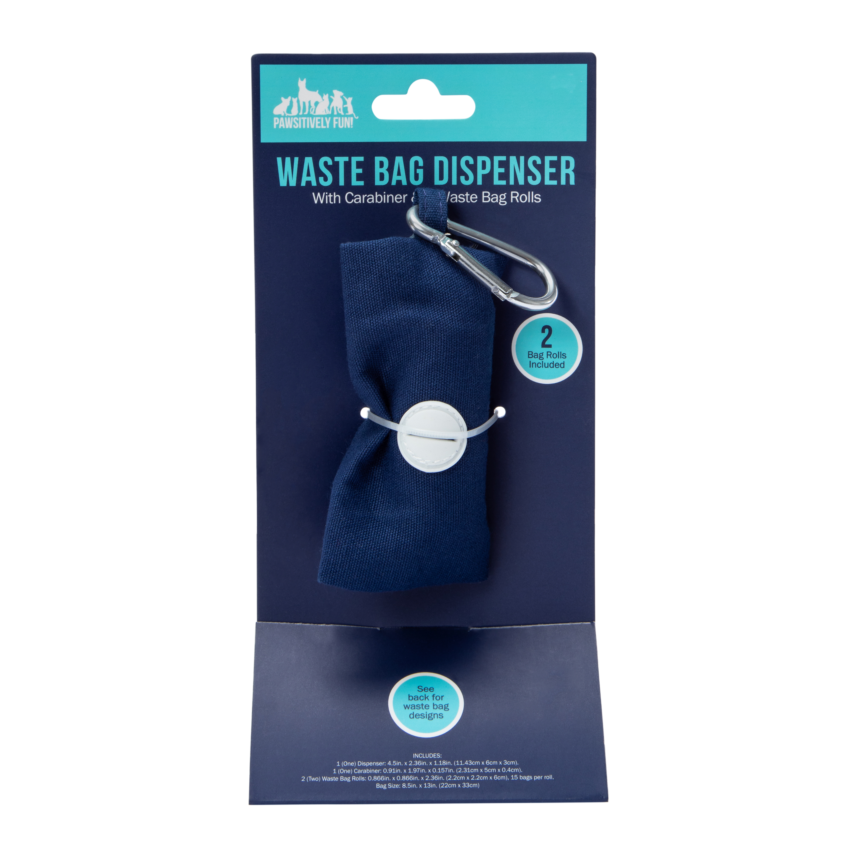 Pet Waste Bag Dispenser With 2 Refill Rolls