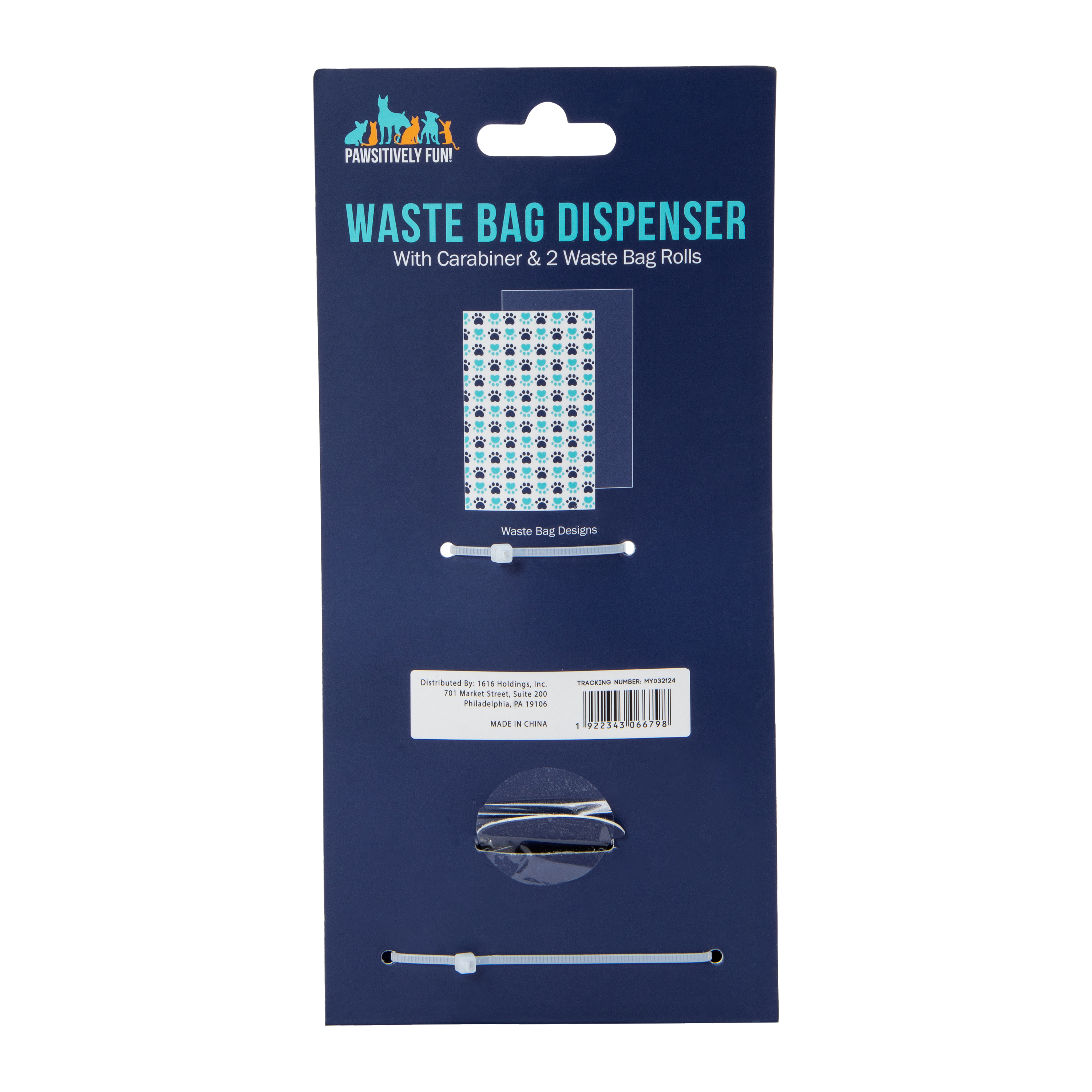 Pet Waste Bag Dispenser With 2 Refill Rolls