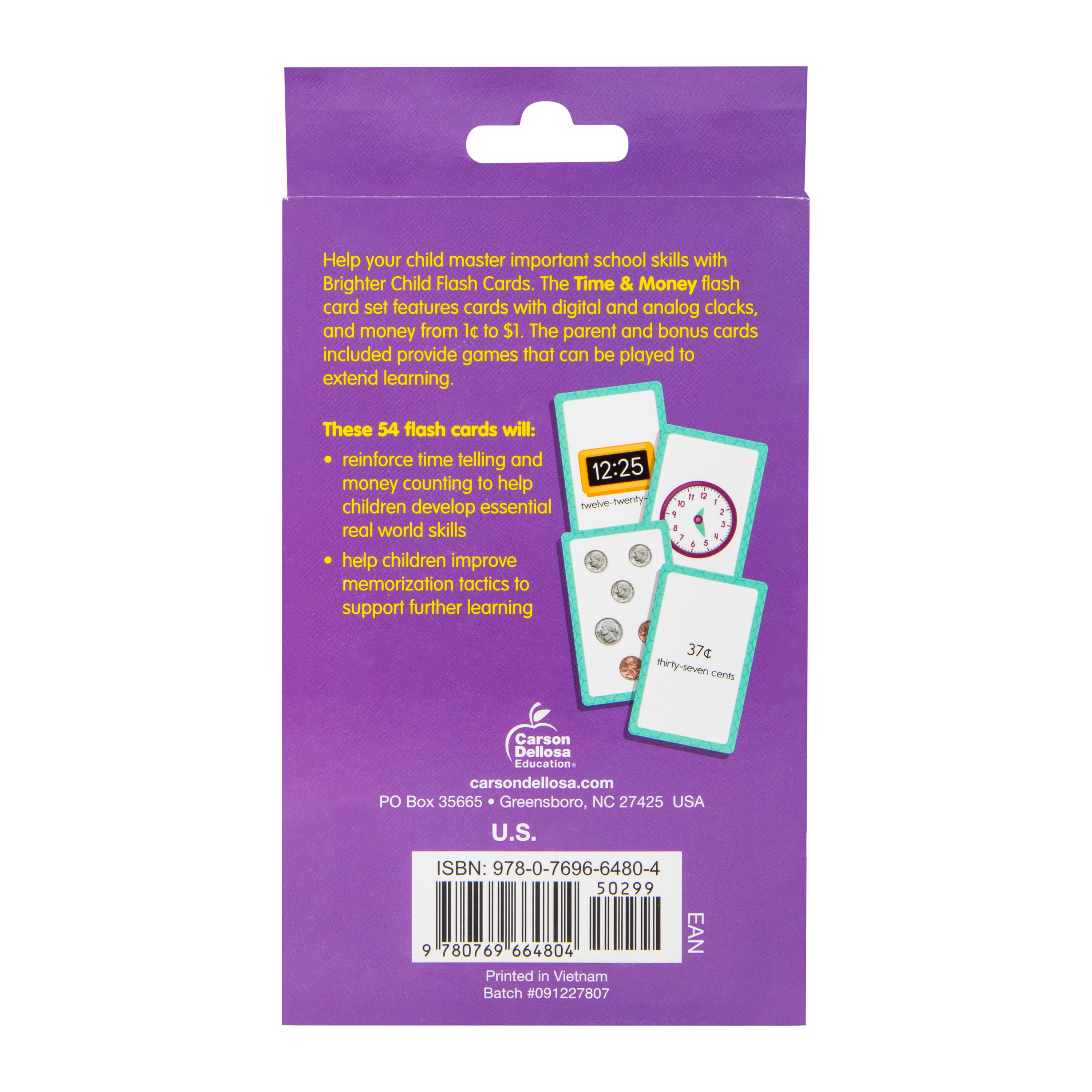 Brighter Child® Time & Money Flash Cards 54-Count