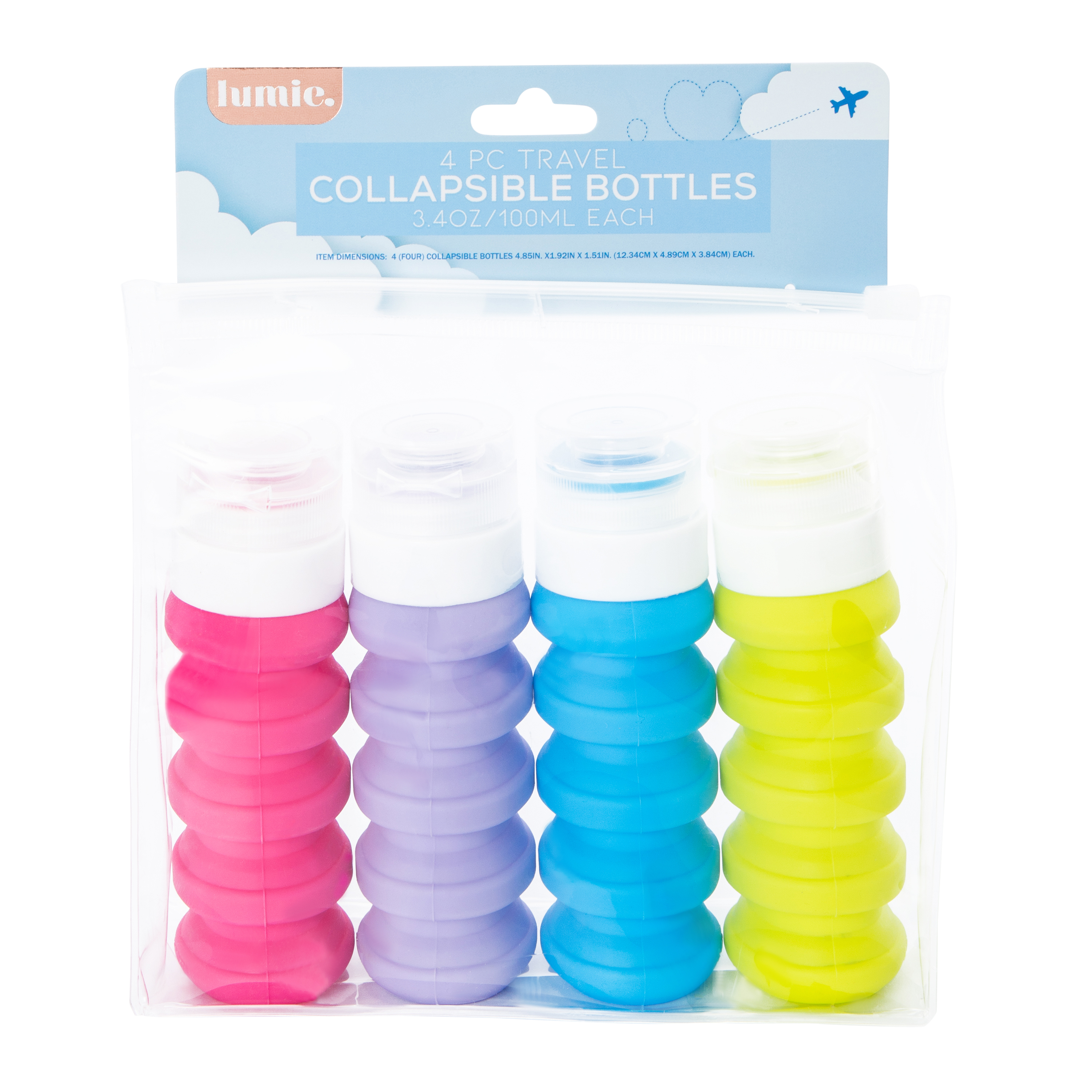 Collapsible Travel Bottles 4-Count