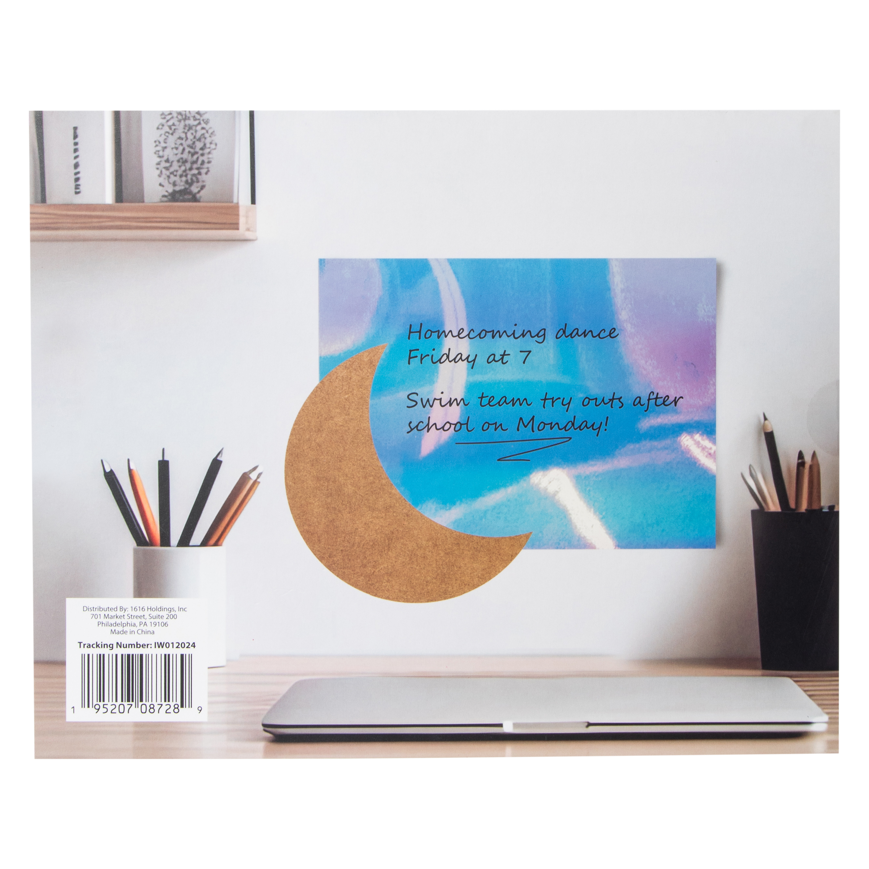 Moon Dry Erase Board With Marker 11.8in x 9.45in