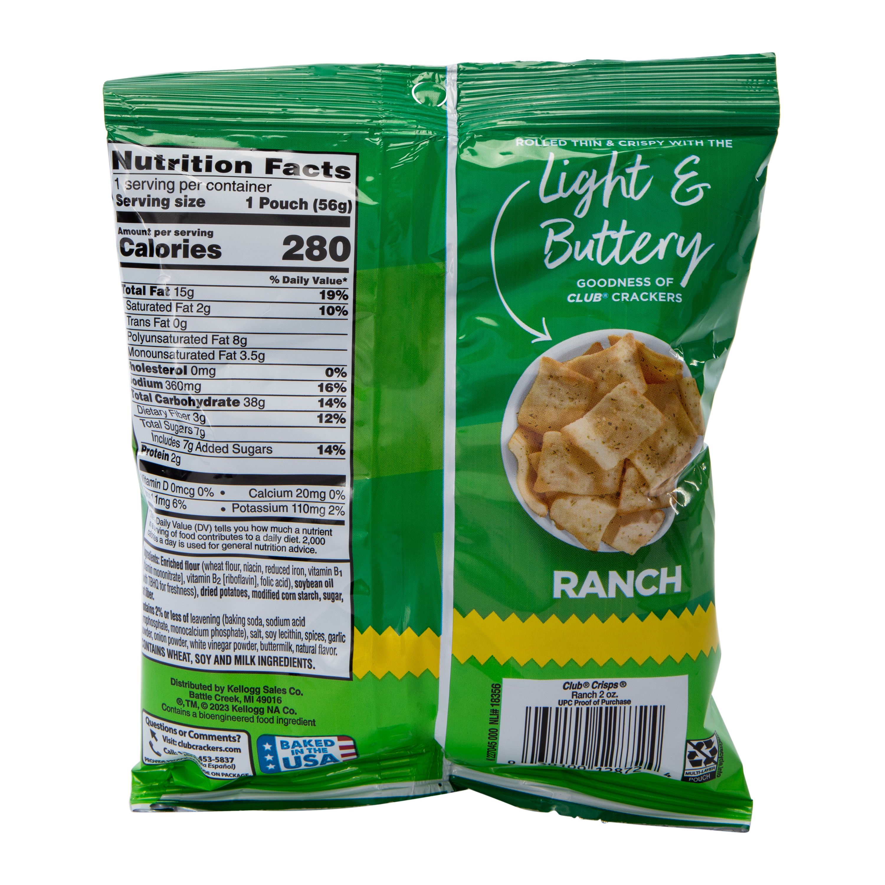 Club® Crisps Baked Snacks 2oz - Ranch