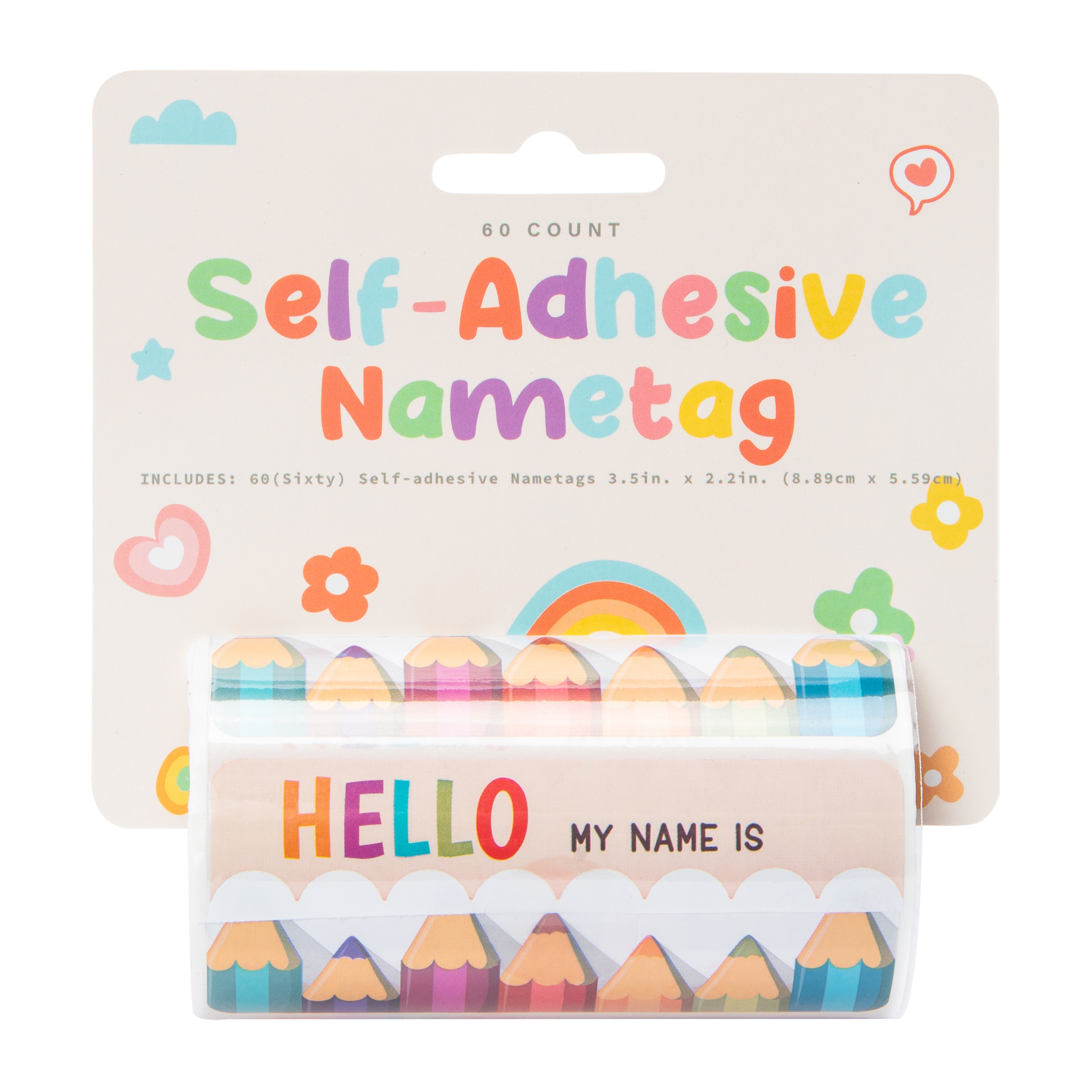 Self-Adhesive Nametags 60-Count