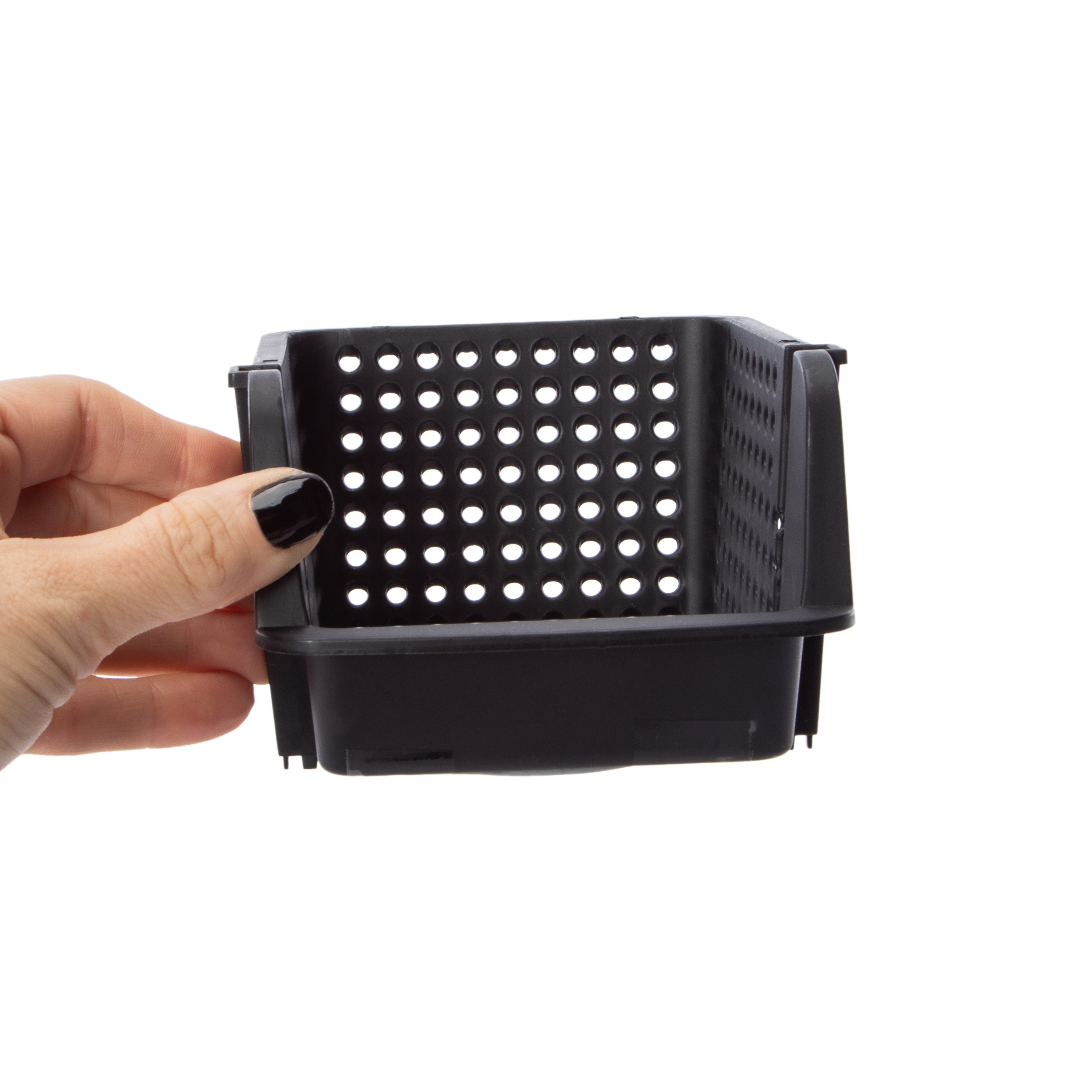 Stackable Mini Plastic Storage Bin 4.72in x 5.5in