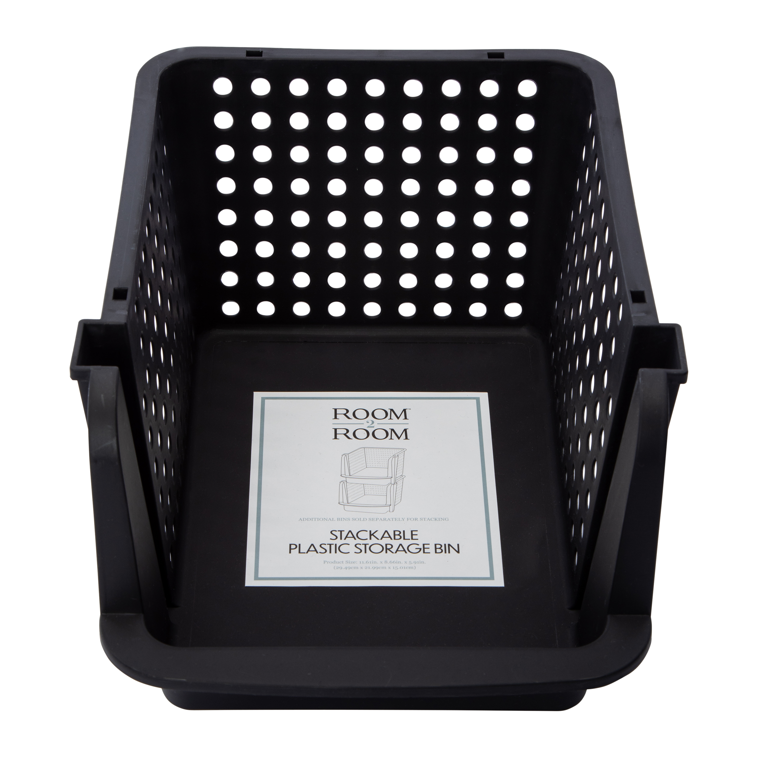 Medium Stackable Plastic Storage Bin 11.61in x 8.66in