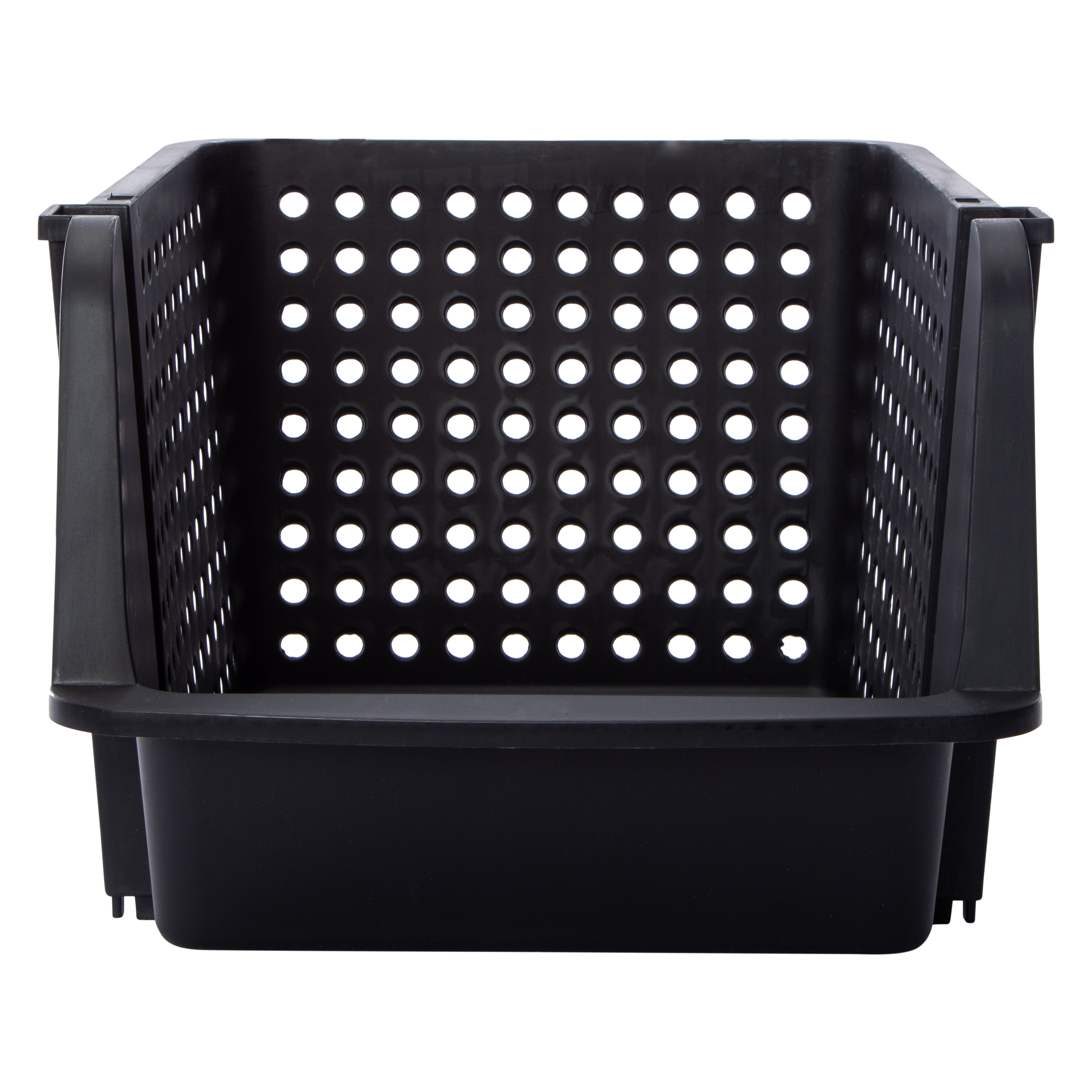 Large Stackable Plastic Storage Bin 13.58in x 11.42in