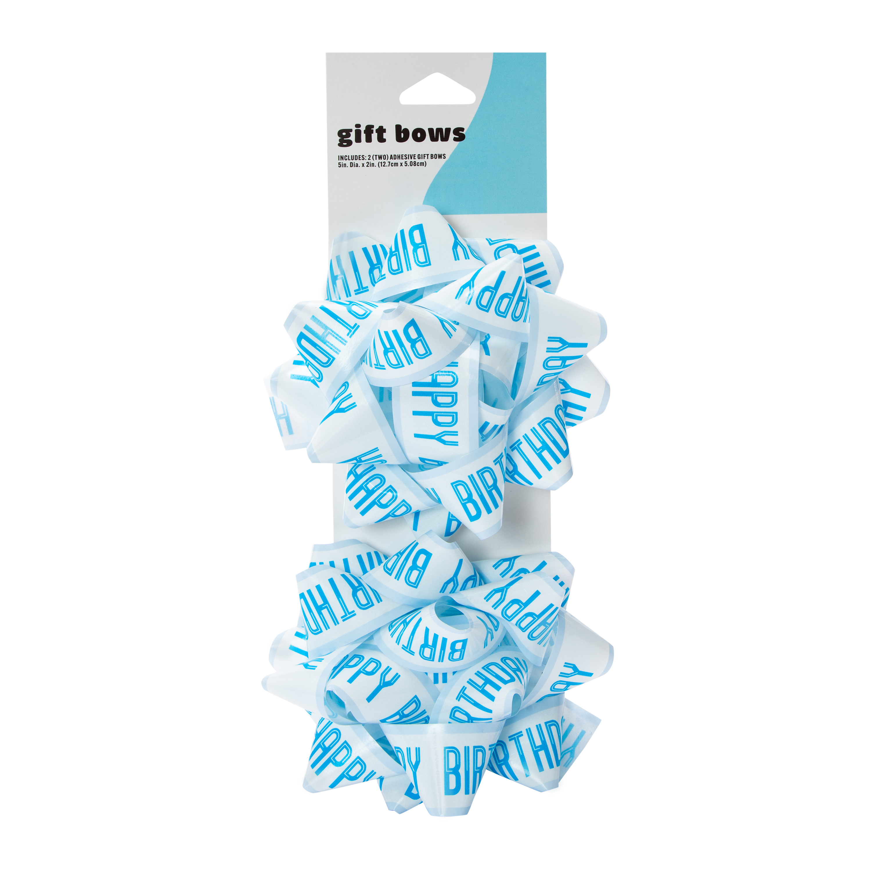 Happy Birthday Gift Bows 2-Count