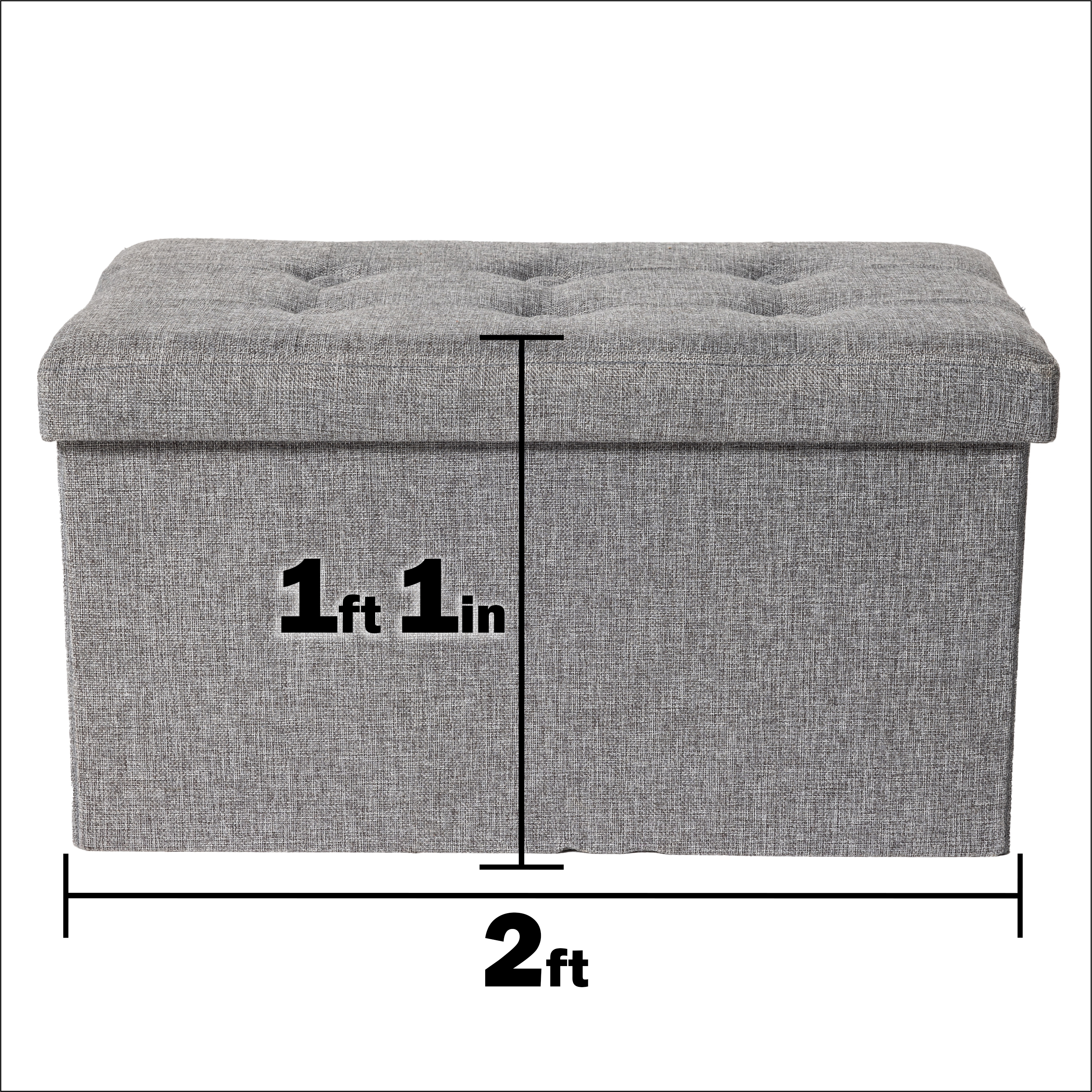 Collapsible Storage Ottoman 24in x 13in