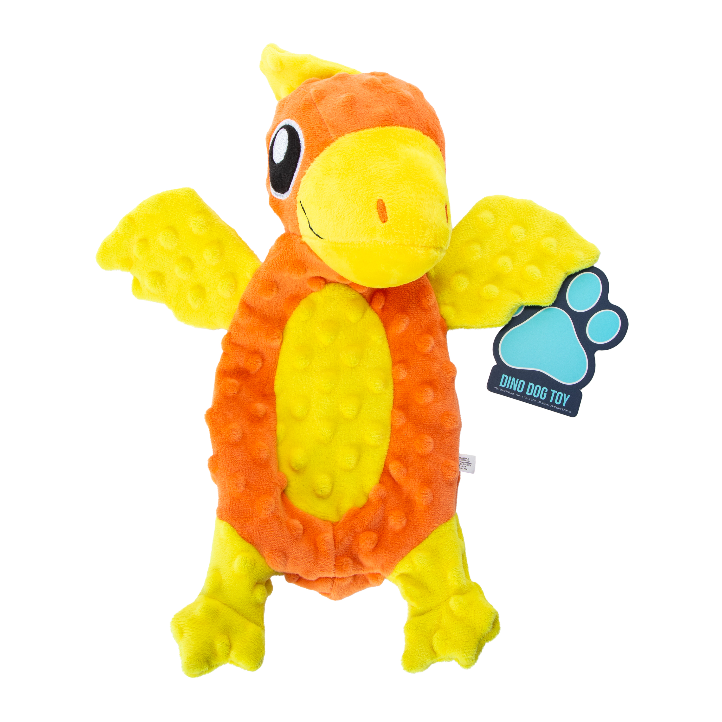 Dino Plush Dog Toy With Squeaker
