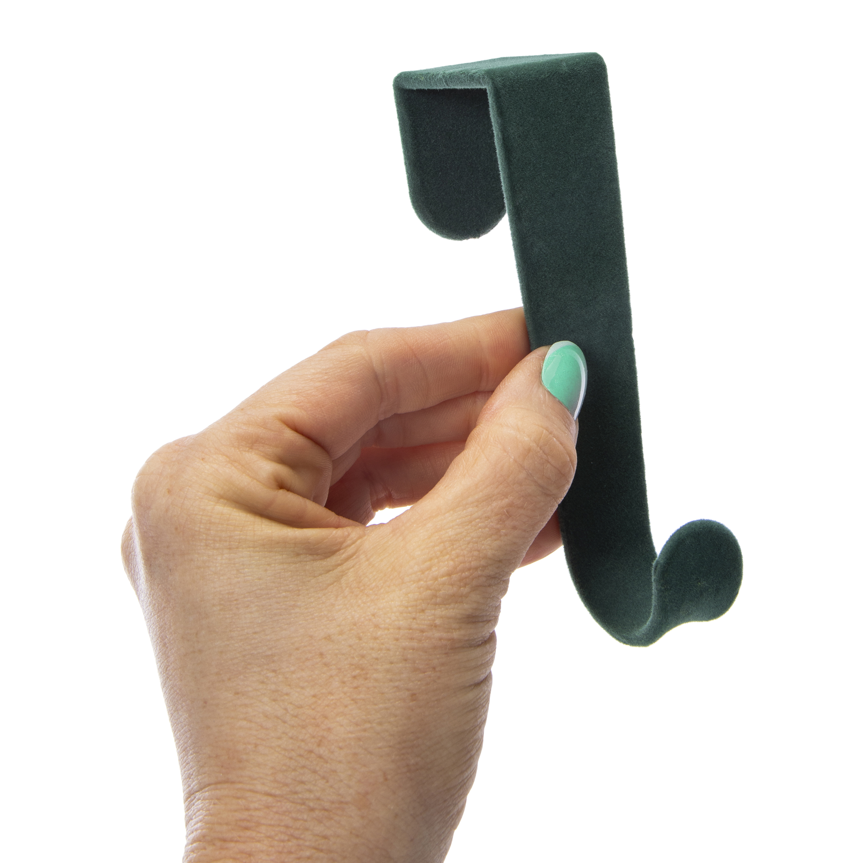 Flocked Over The Door Hooks 3-Count