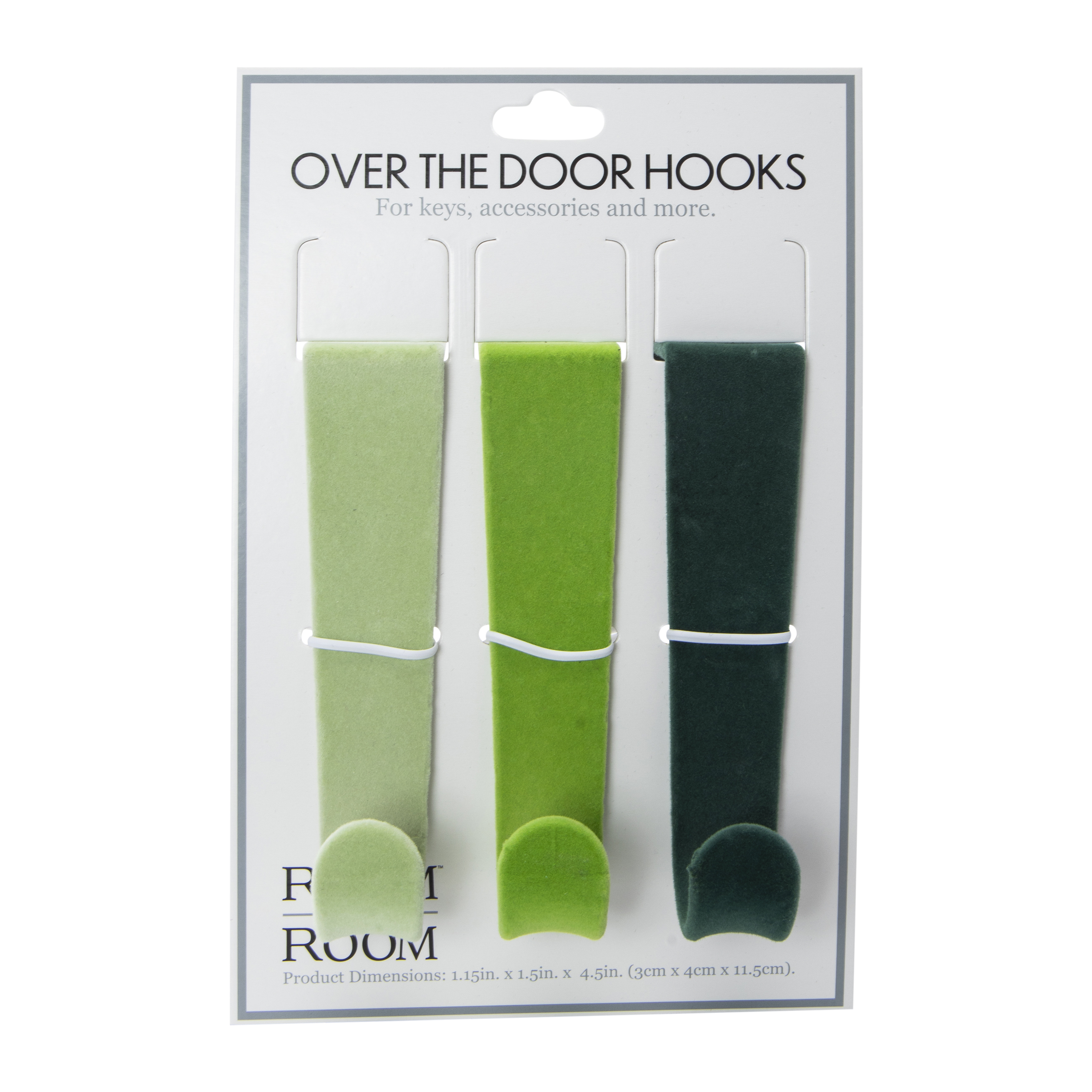 Flocked Over The Door Hooks 3-Count