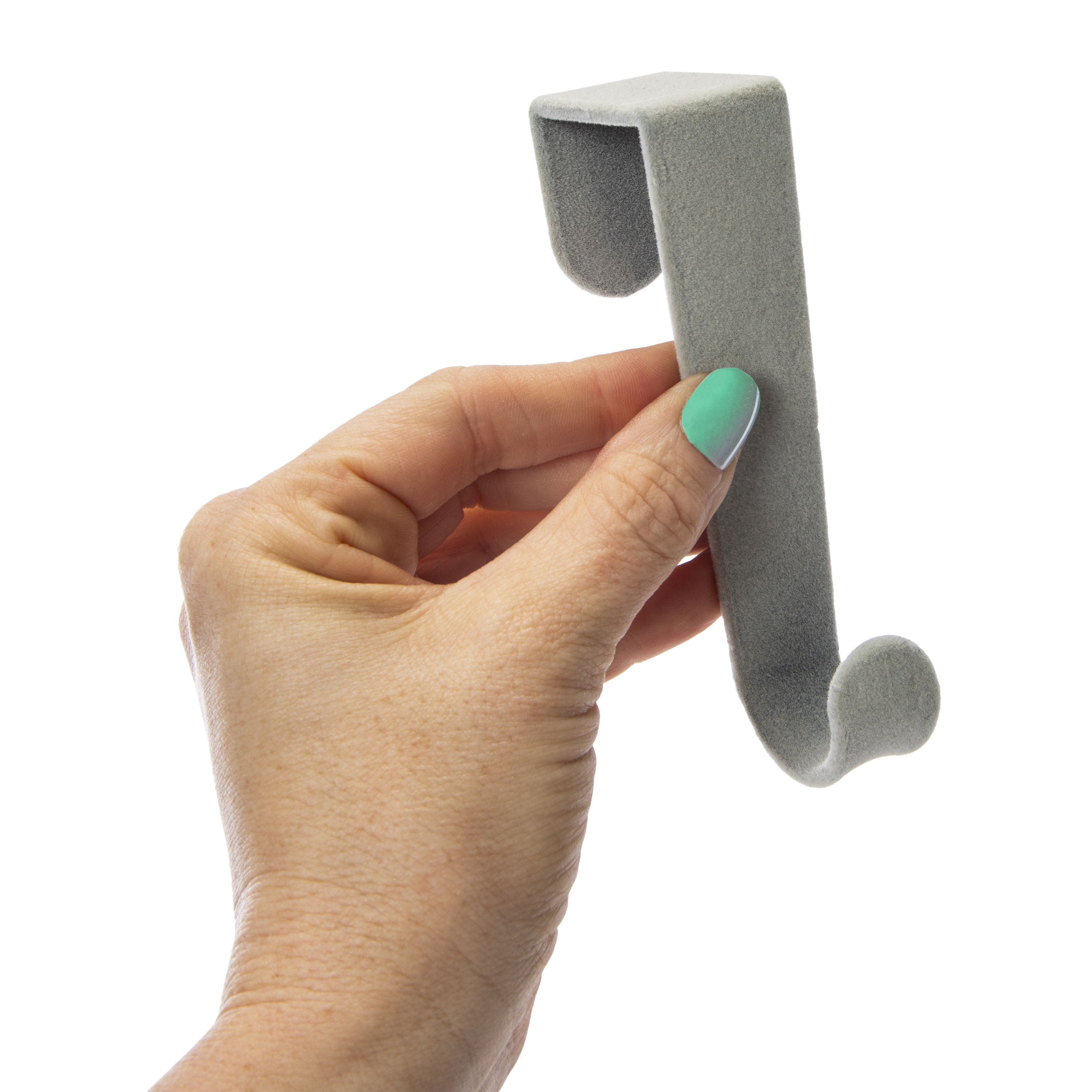 Flocked Over The Door Hooks 3-Count