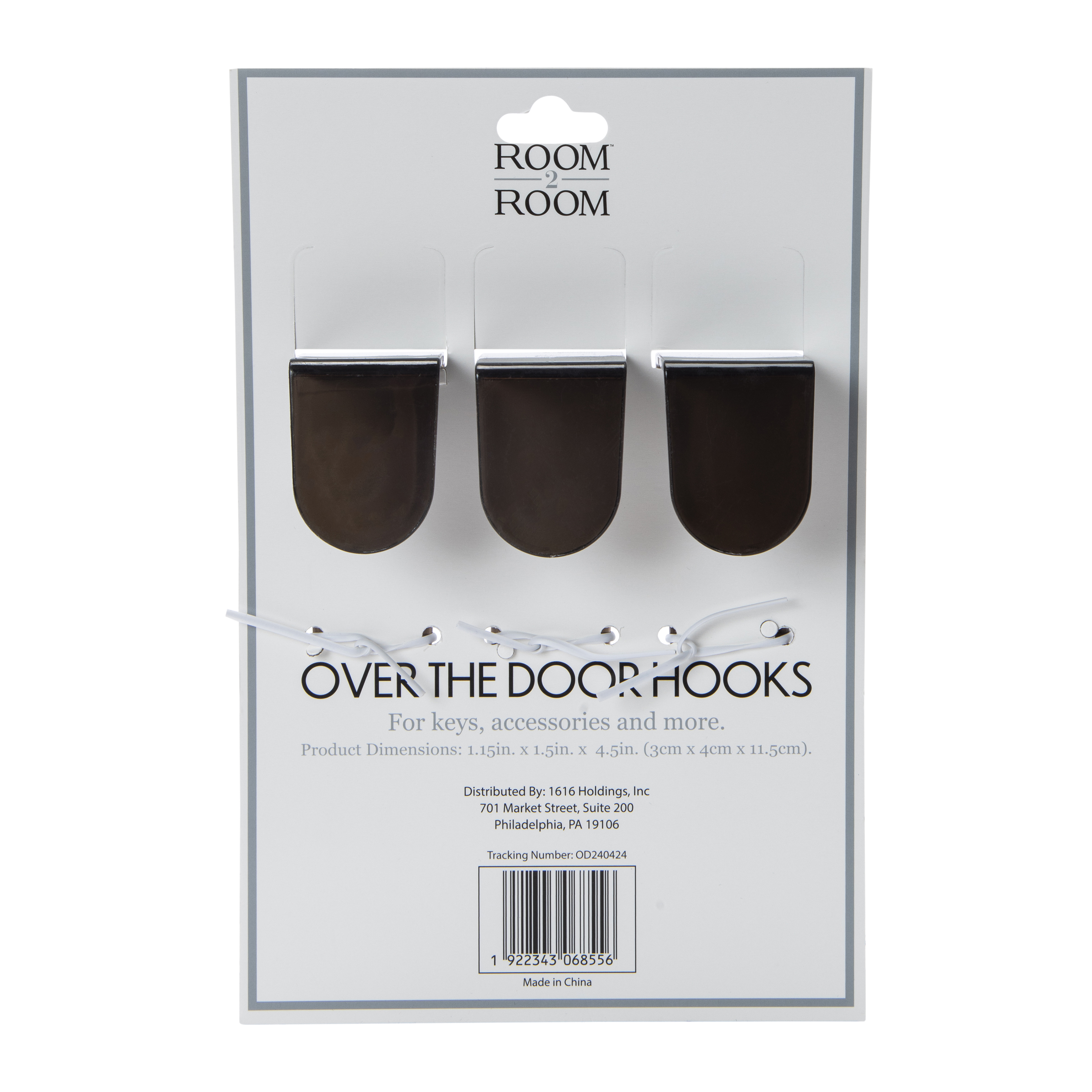 Over The Door Hooks 3-Count