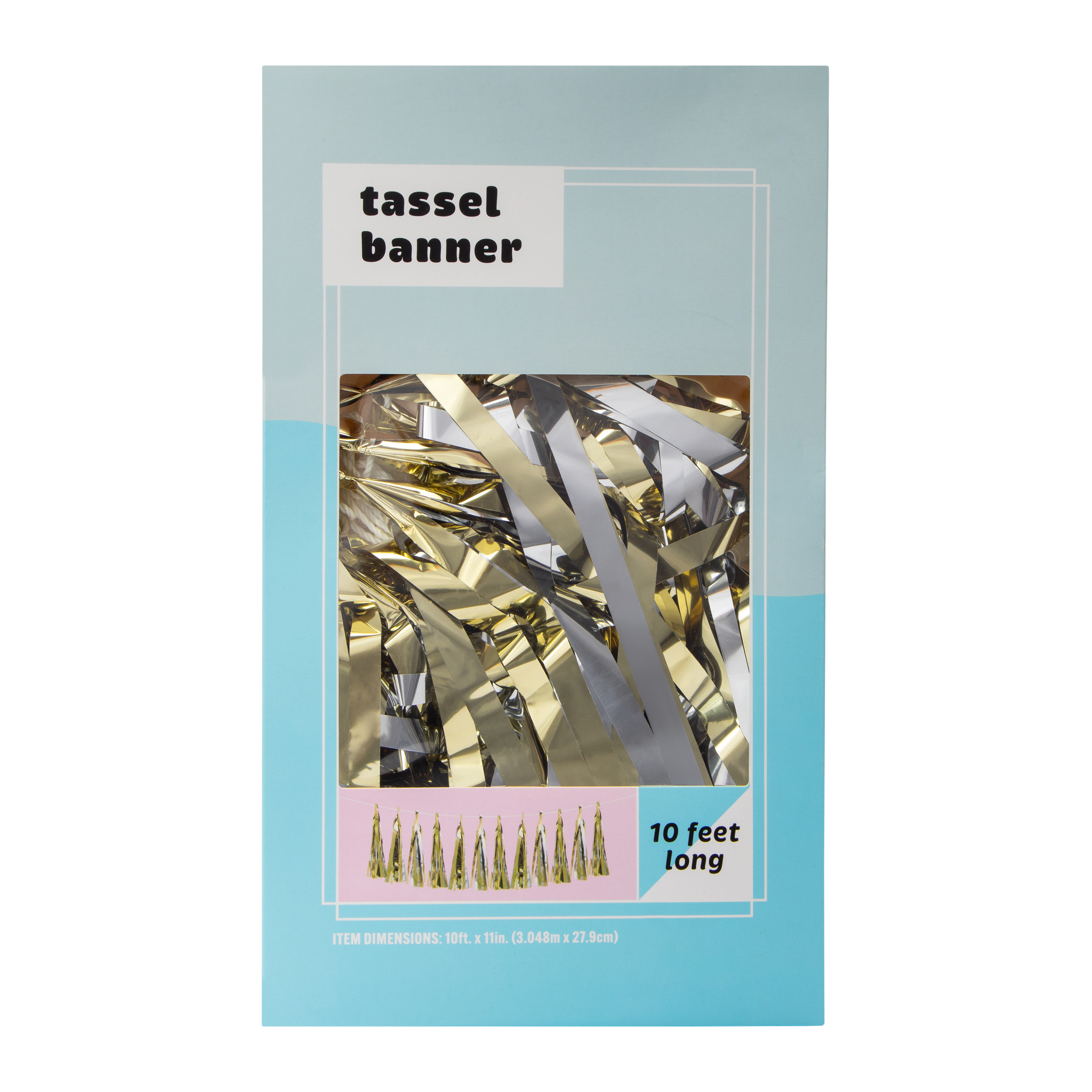 Metallic Tassel Banner 10ft