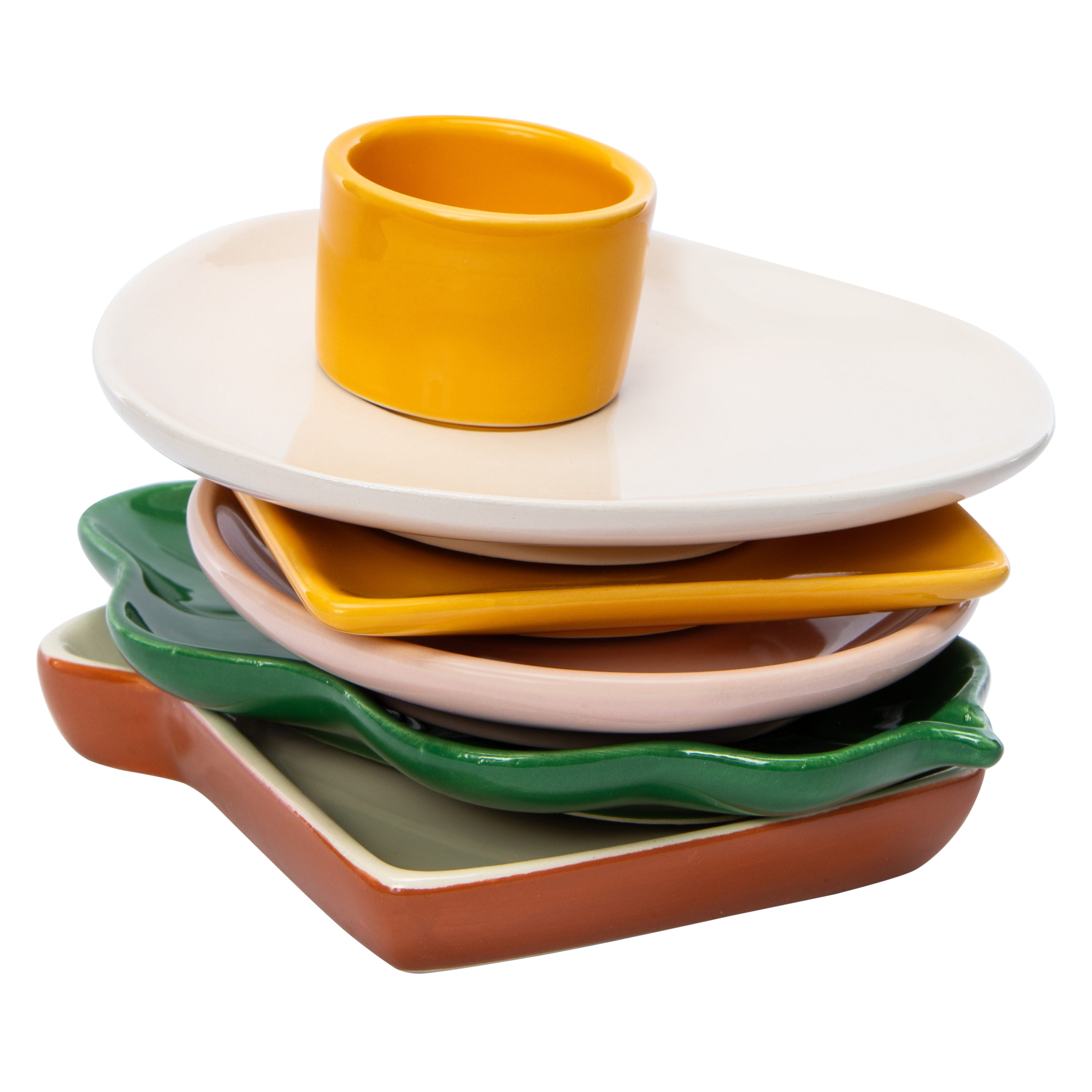 Stackable Sandwich Breakfast Plate Set 6-Piece