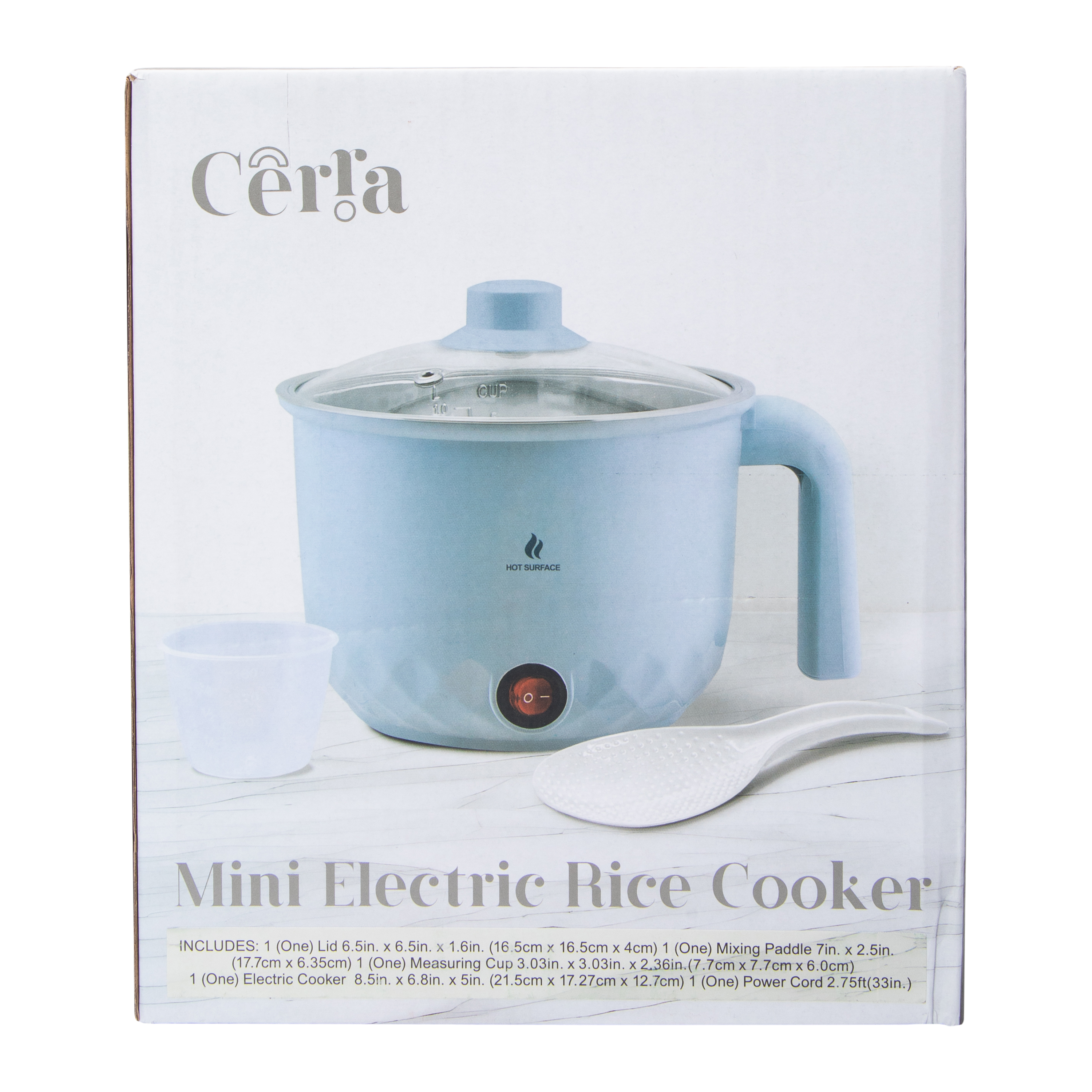 Mini Electric Rice Cooker 6.8in x 8.5in