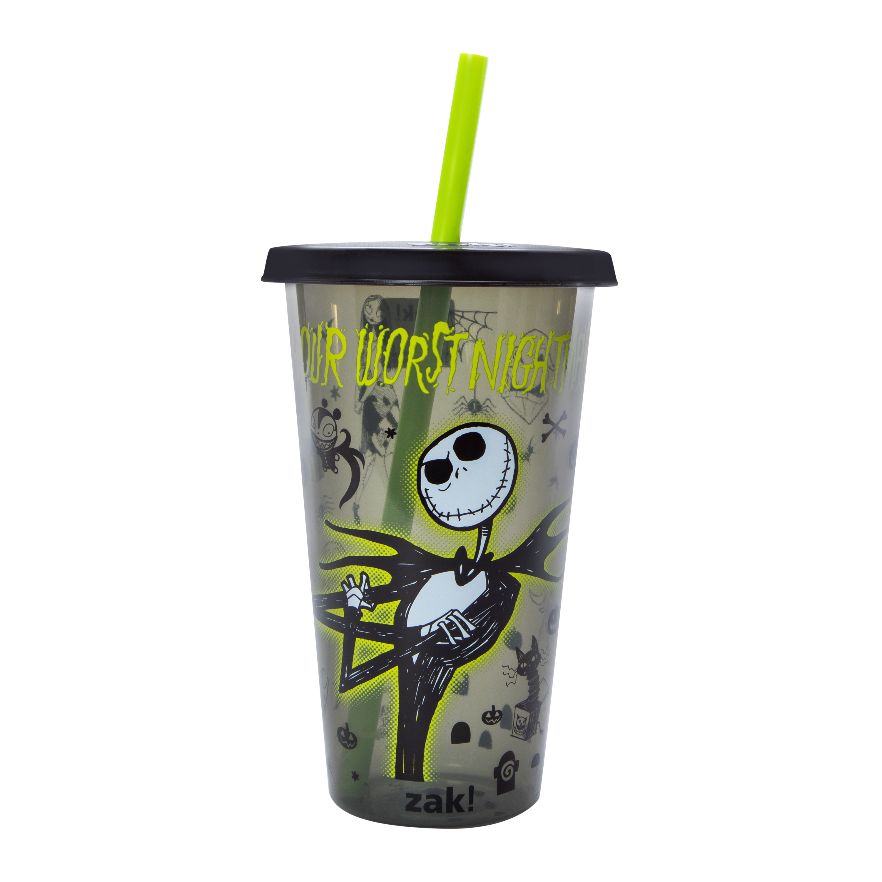 Zak!® Disney Tim Burton's The Nightmare Before Christmas Tumbler With Lid & Straw 25oz