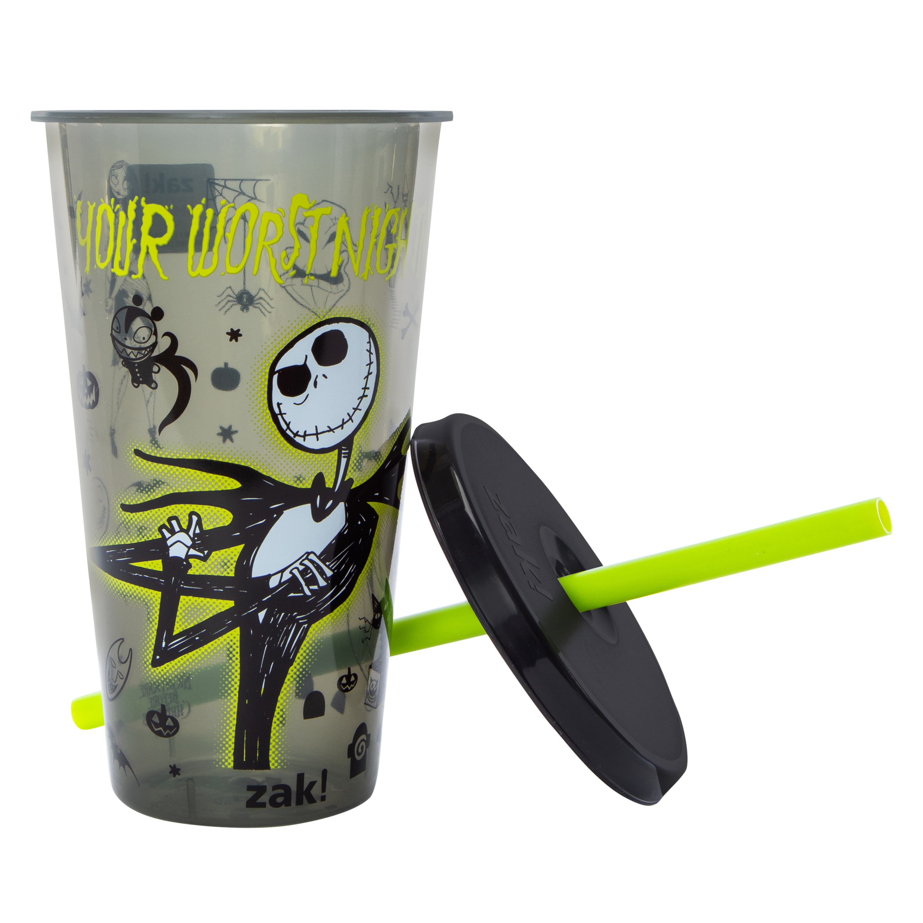 Zak!® Disney Tim Burton's The Nightmare Before Christmas Tumbler With Lid & Straw 25oz