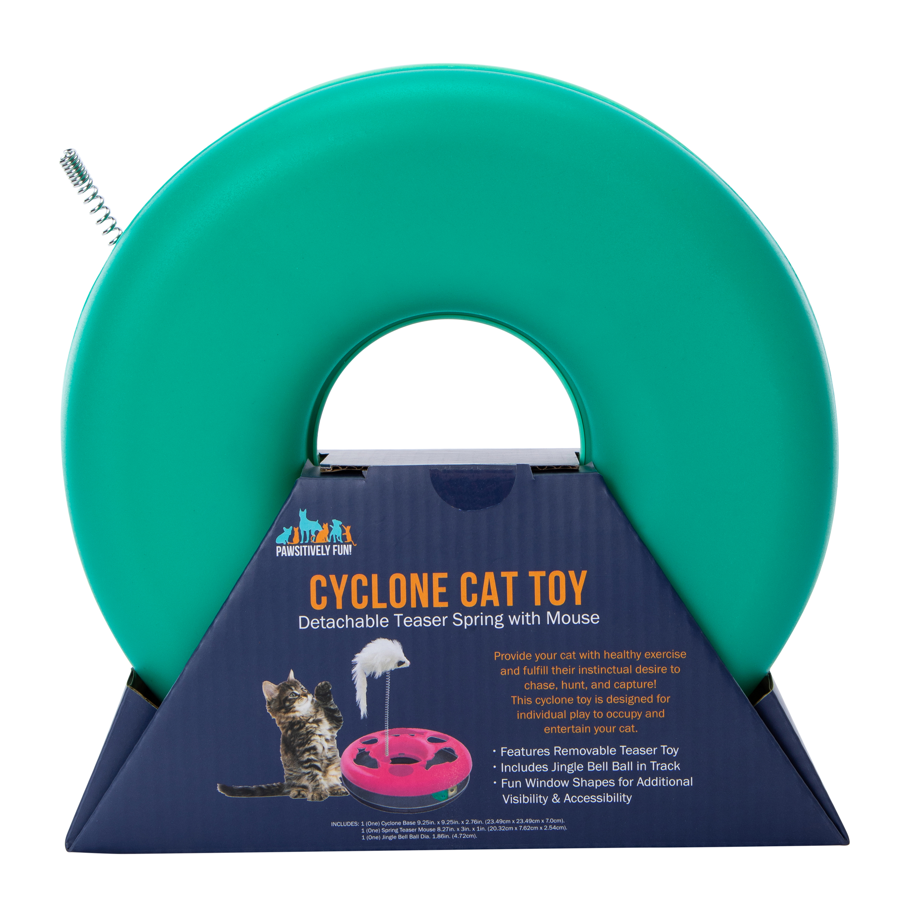 Cyclone Cat Toy With Mouse Teaser