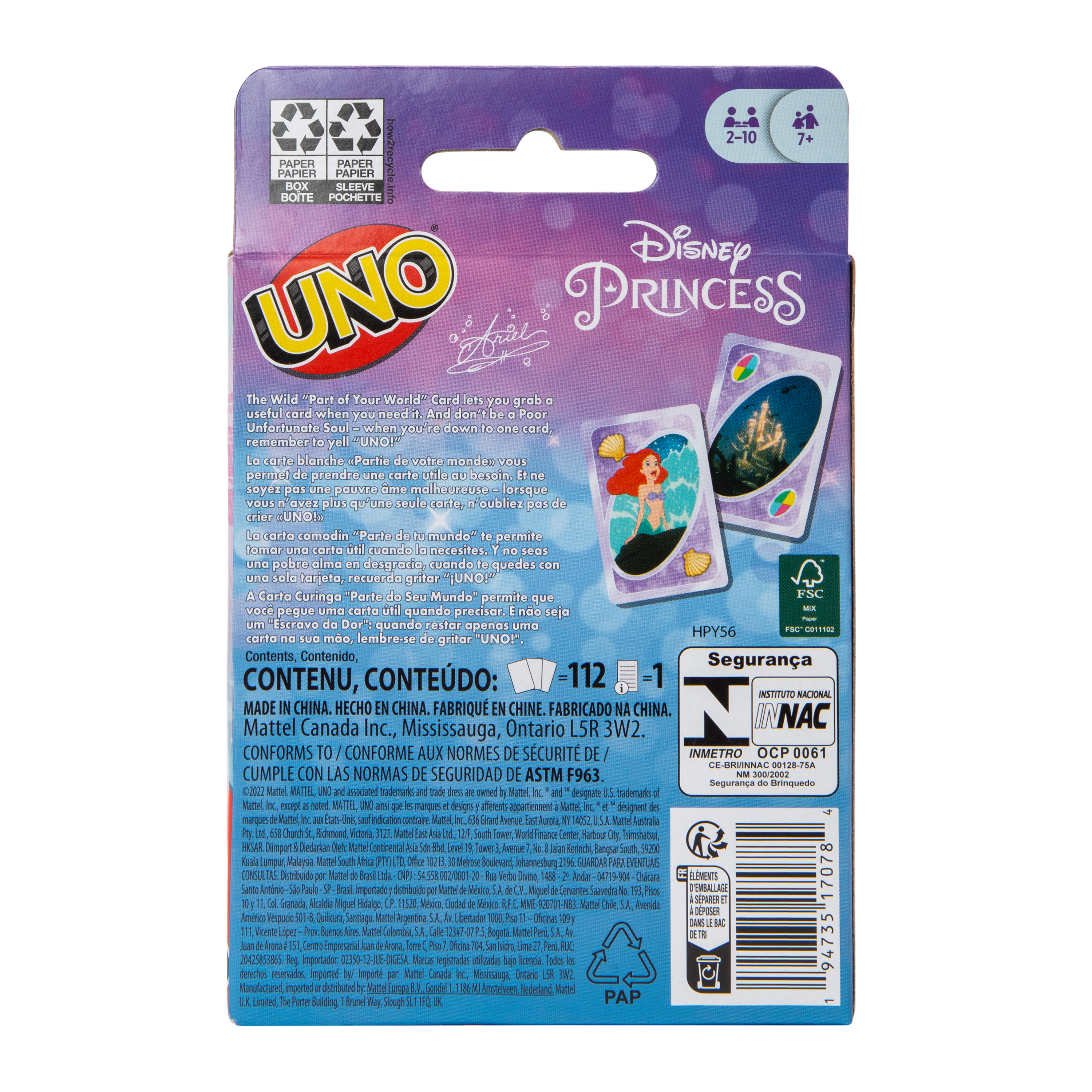 Uno® Disney Princess Card Game - The Little Mermaid