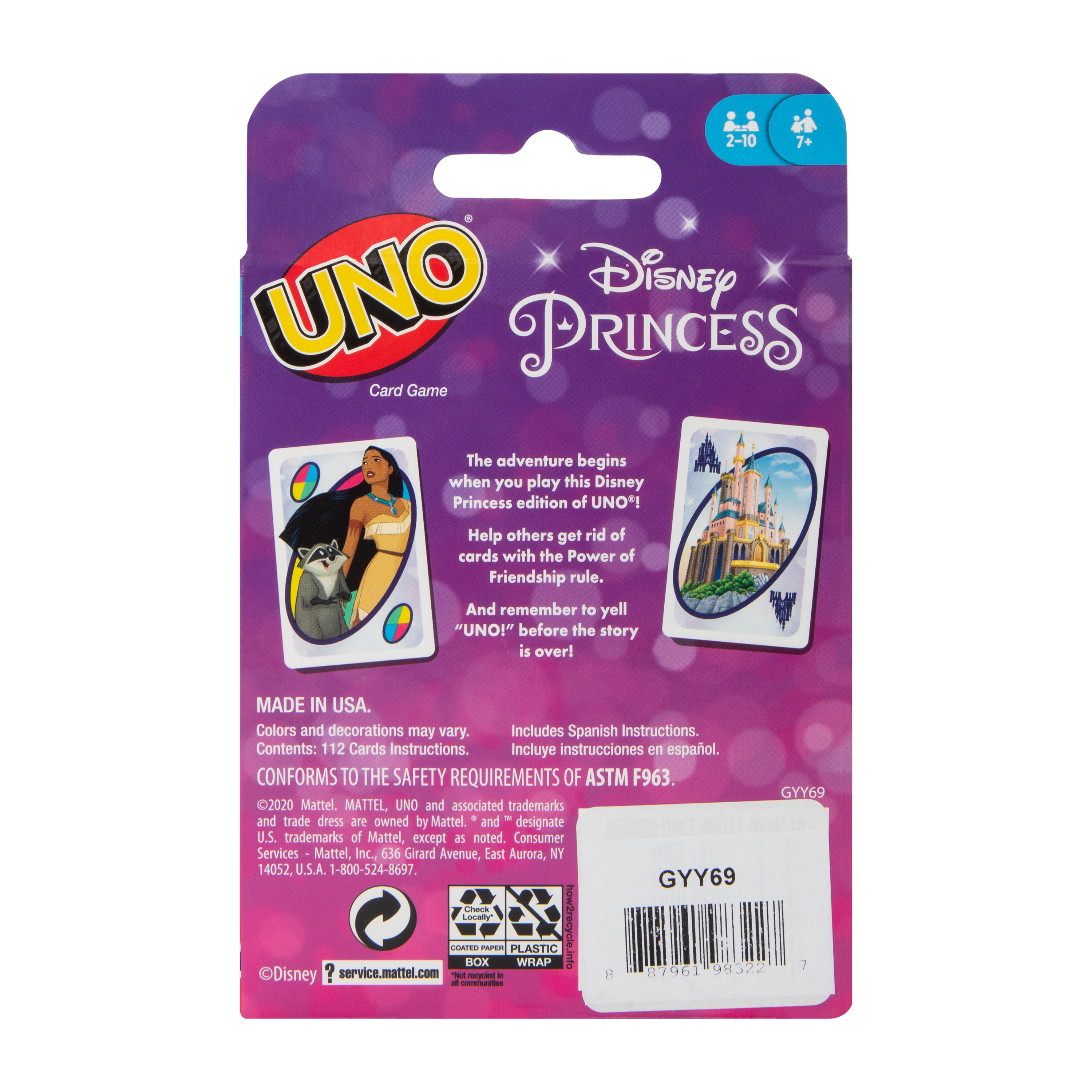 Uno Disney Princess Cards