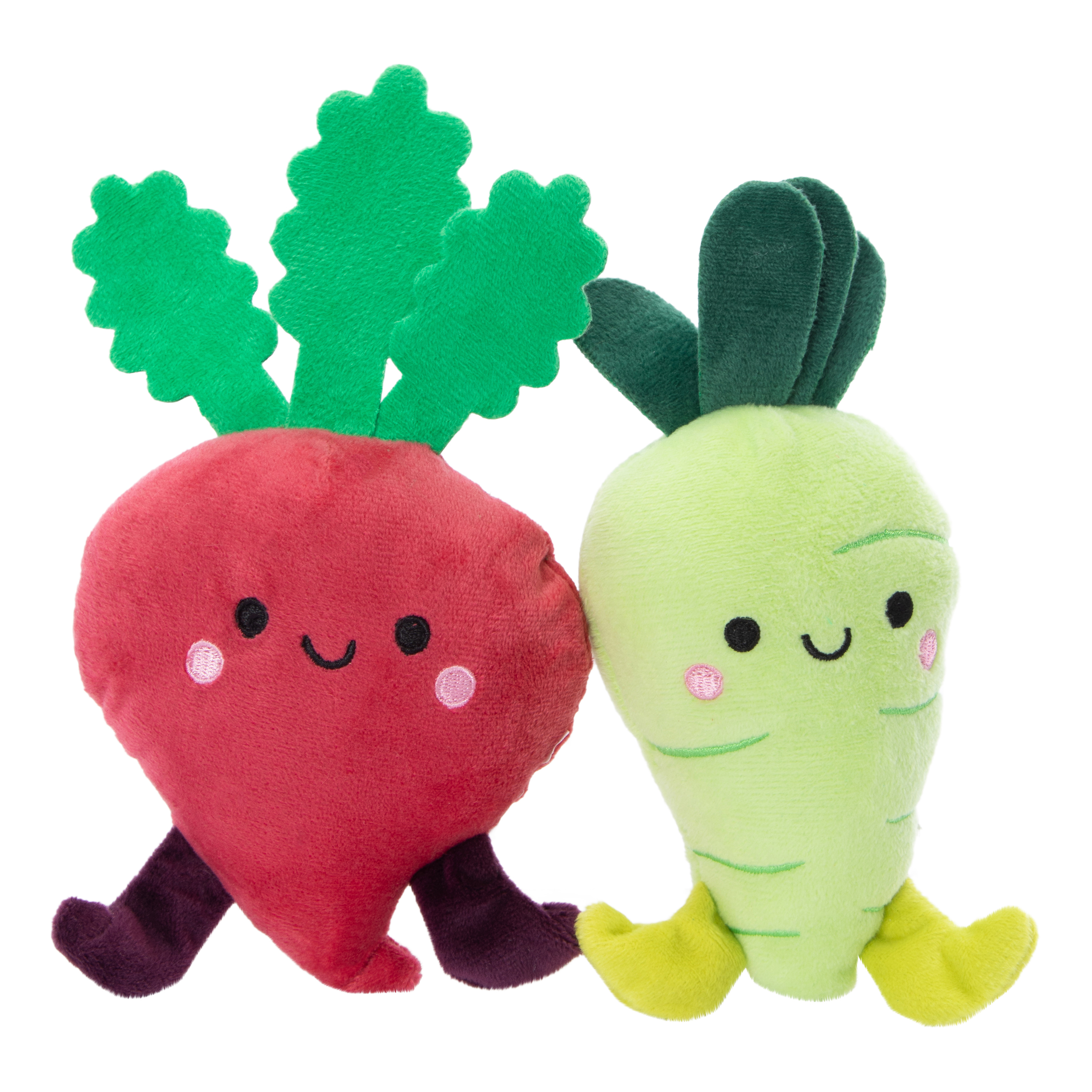 Veggie Plush Dog Toy 2-Count