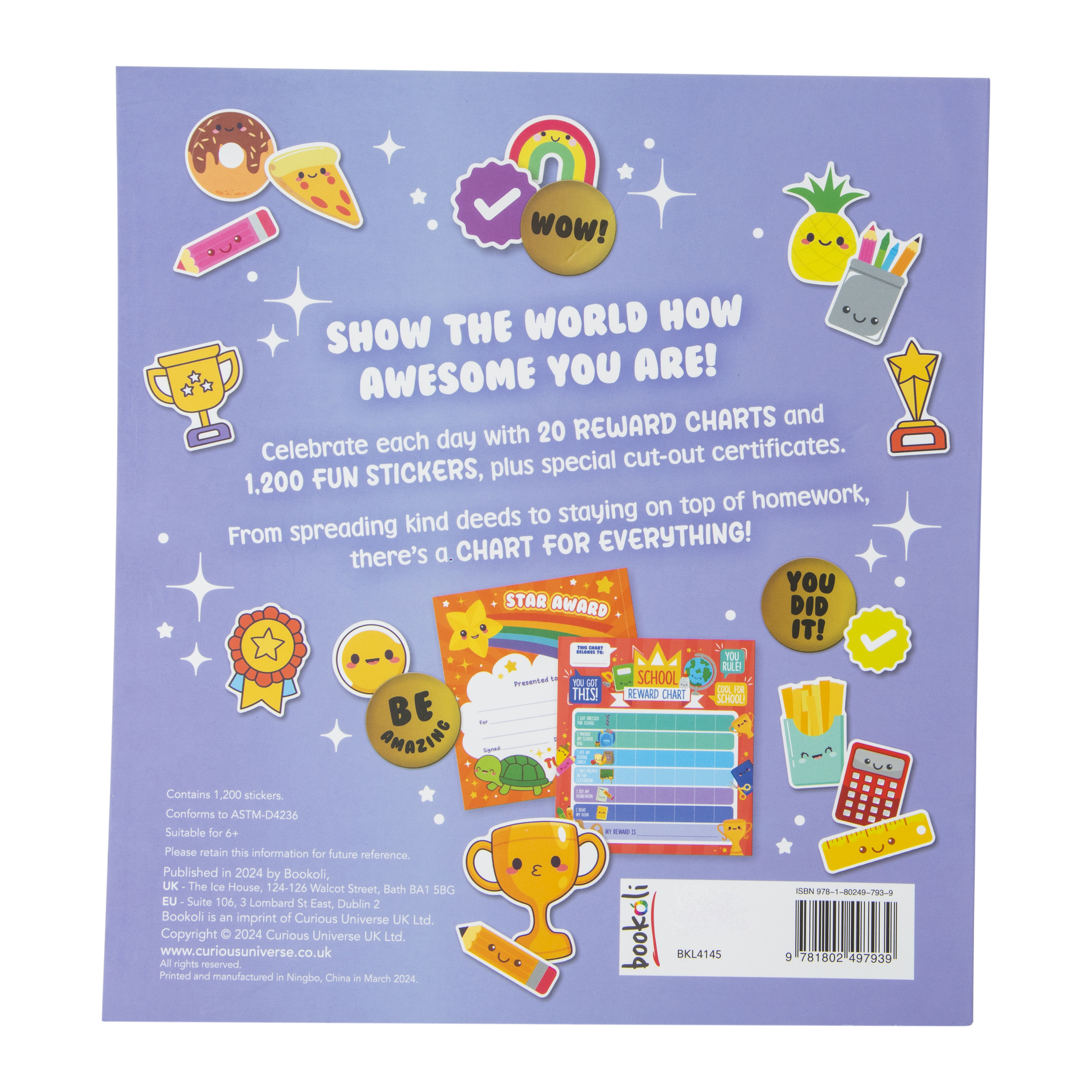 My Book Of Awesome Award Charts & Stickers 1,200-Count
